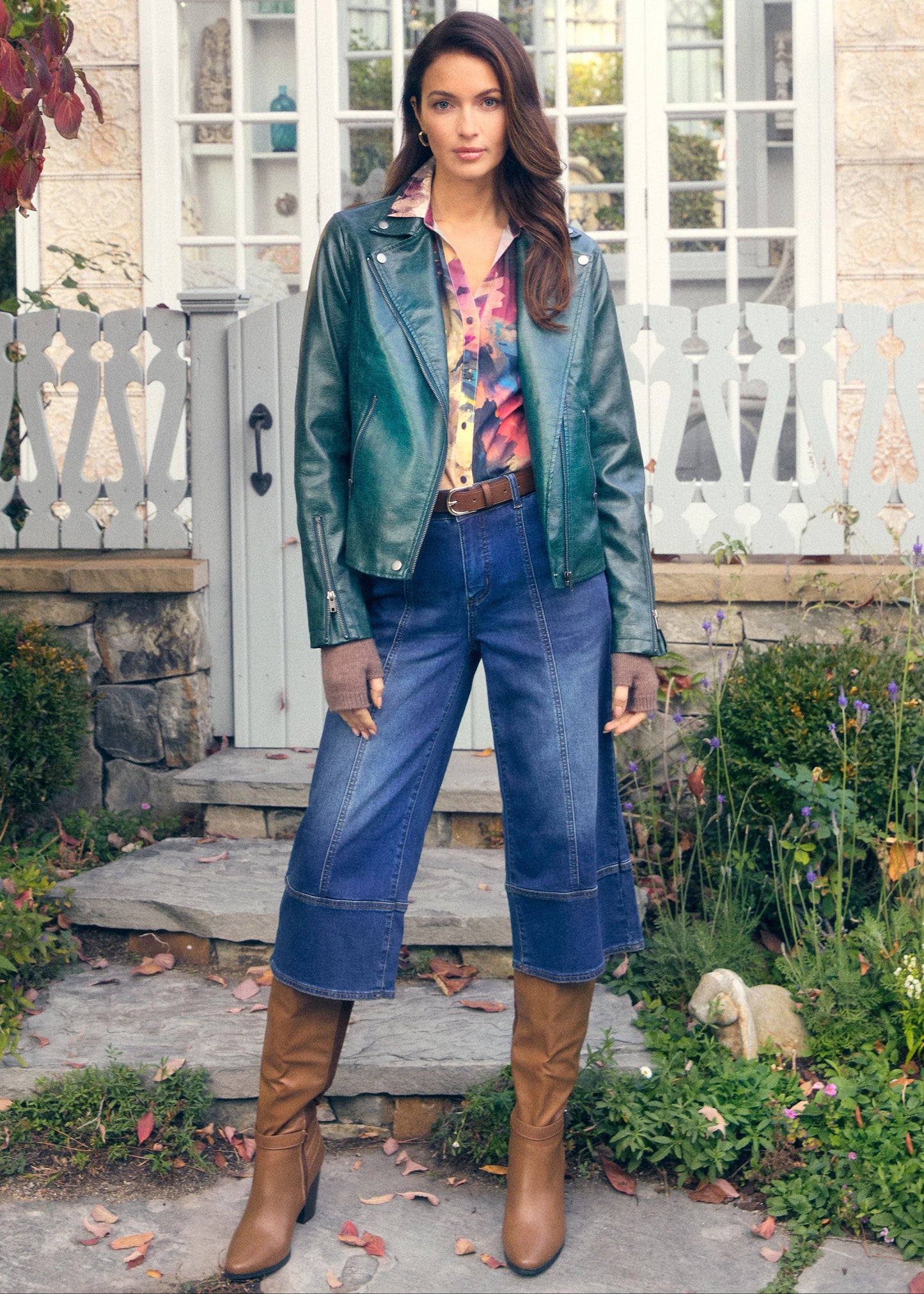 Faux Leather Moto Jacket. Style FD1324450