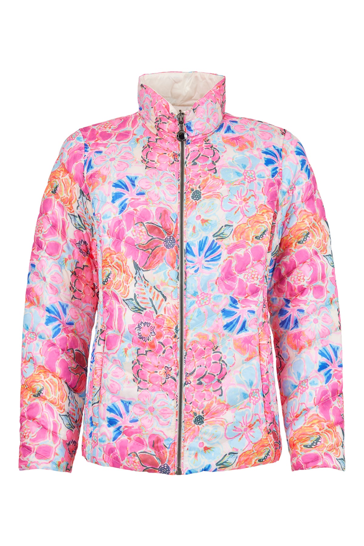 Reversible Patterned/Solid Lightweight Puffer Jacket. Style FR226