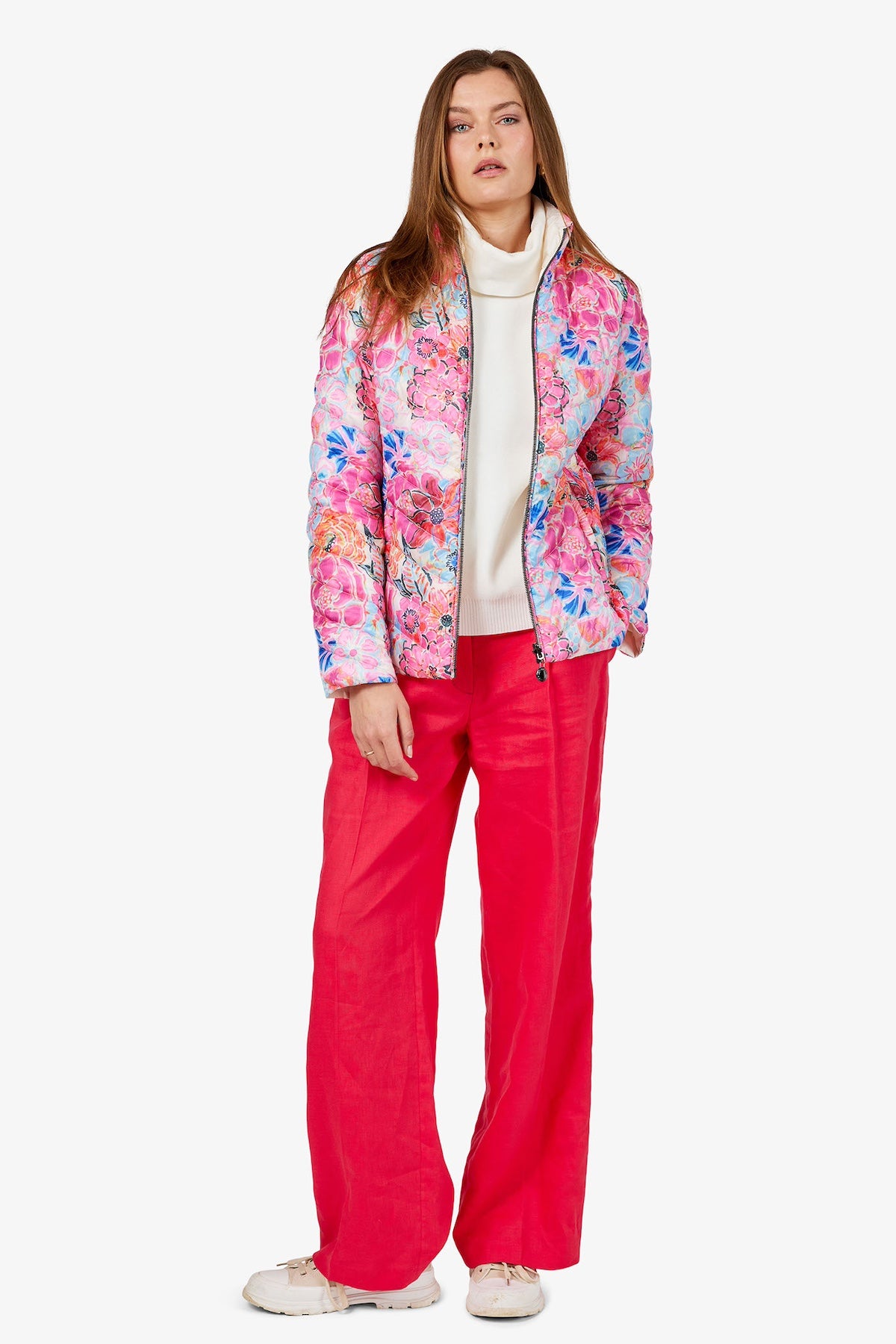 Reversible Patterned/Solid Lightweight Puffer Jacket. Style FR226
