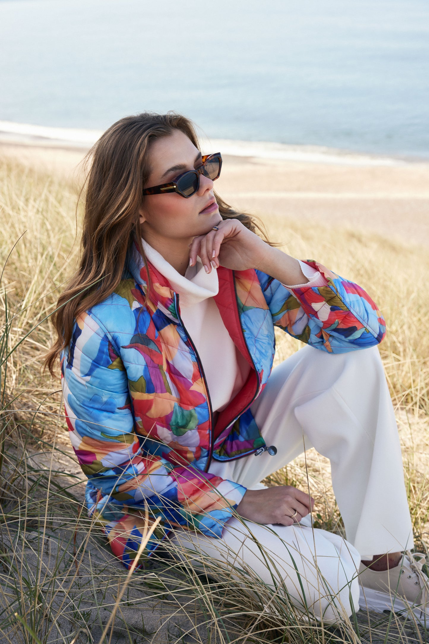 Reversible Patterned/Solid Lightweight Puffer Jacket. Style FR226