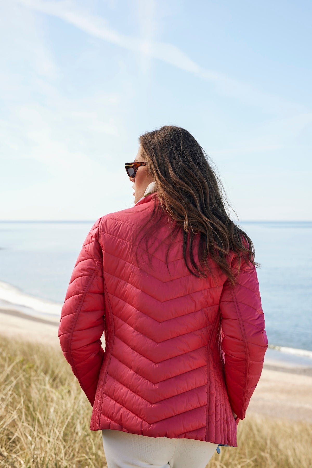 Reversible Patterned/Solid Lightweight Puffer Jacket. Style FR226