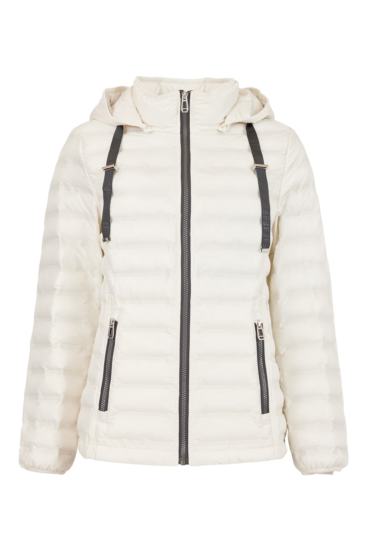 Puffer Jacket with Contrast Black Details. Style FR212