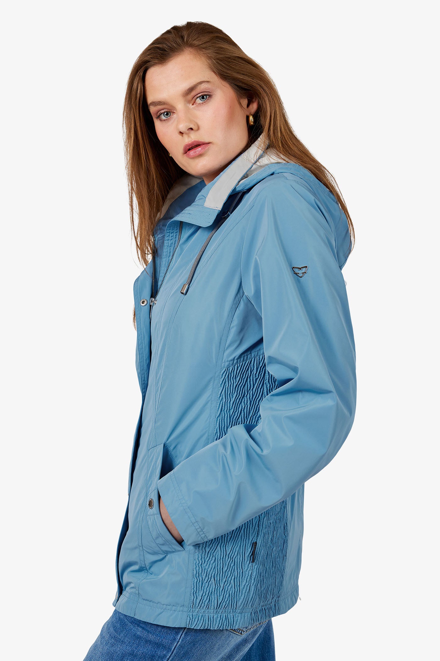 Gathered Side Panels Spring Jacket. Style FR220