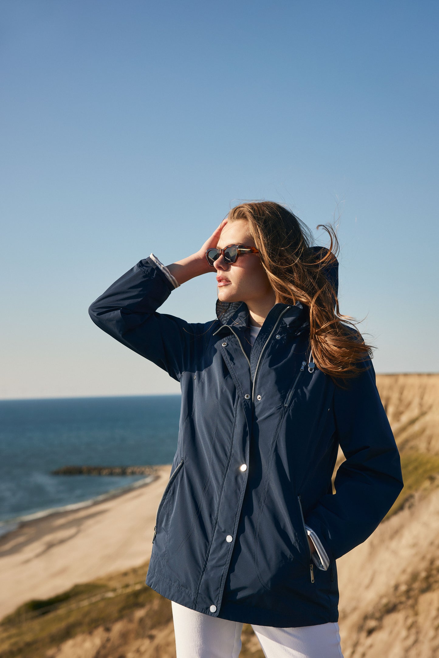 Gathered Side Panels Spring Jacket. Style FR220