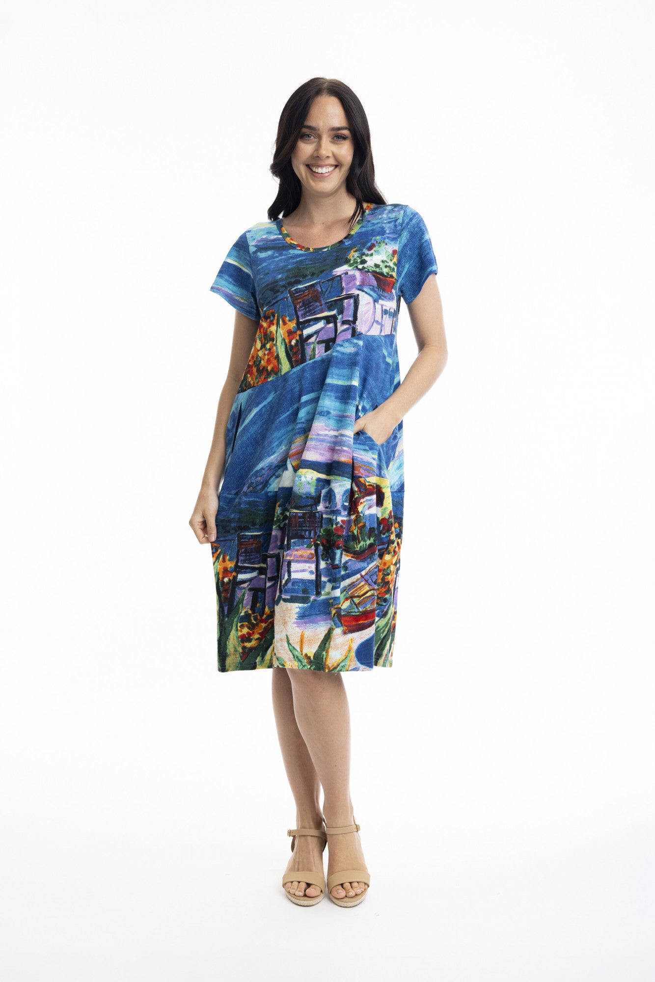Organic Cotton Knee Length Bubble Dress. Style ORI20055