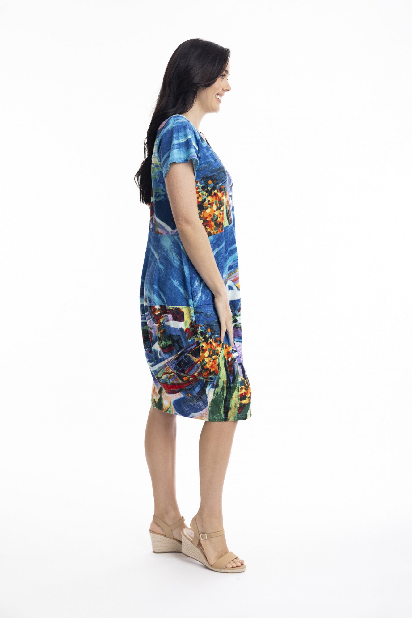 Organic Cotton Knee Length Bubble Dress. Style ORI20055