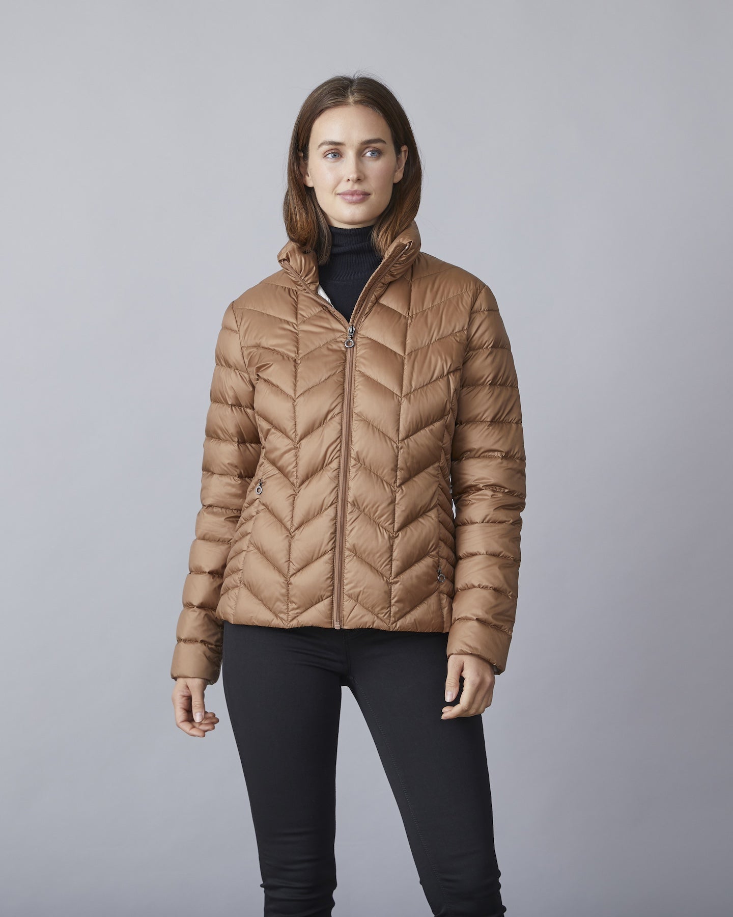 Daisy Cheveron Quilted Puffer Jacket. Style JUN2040
