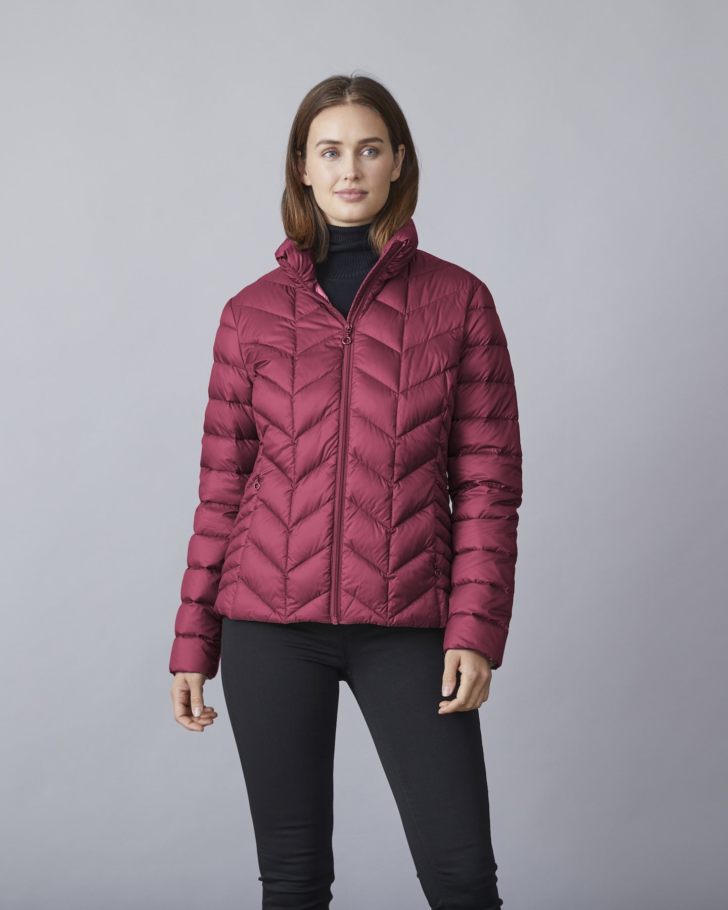 Daisy Cheveron Quilted Puffer Jacket. Style JUN2040