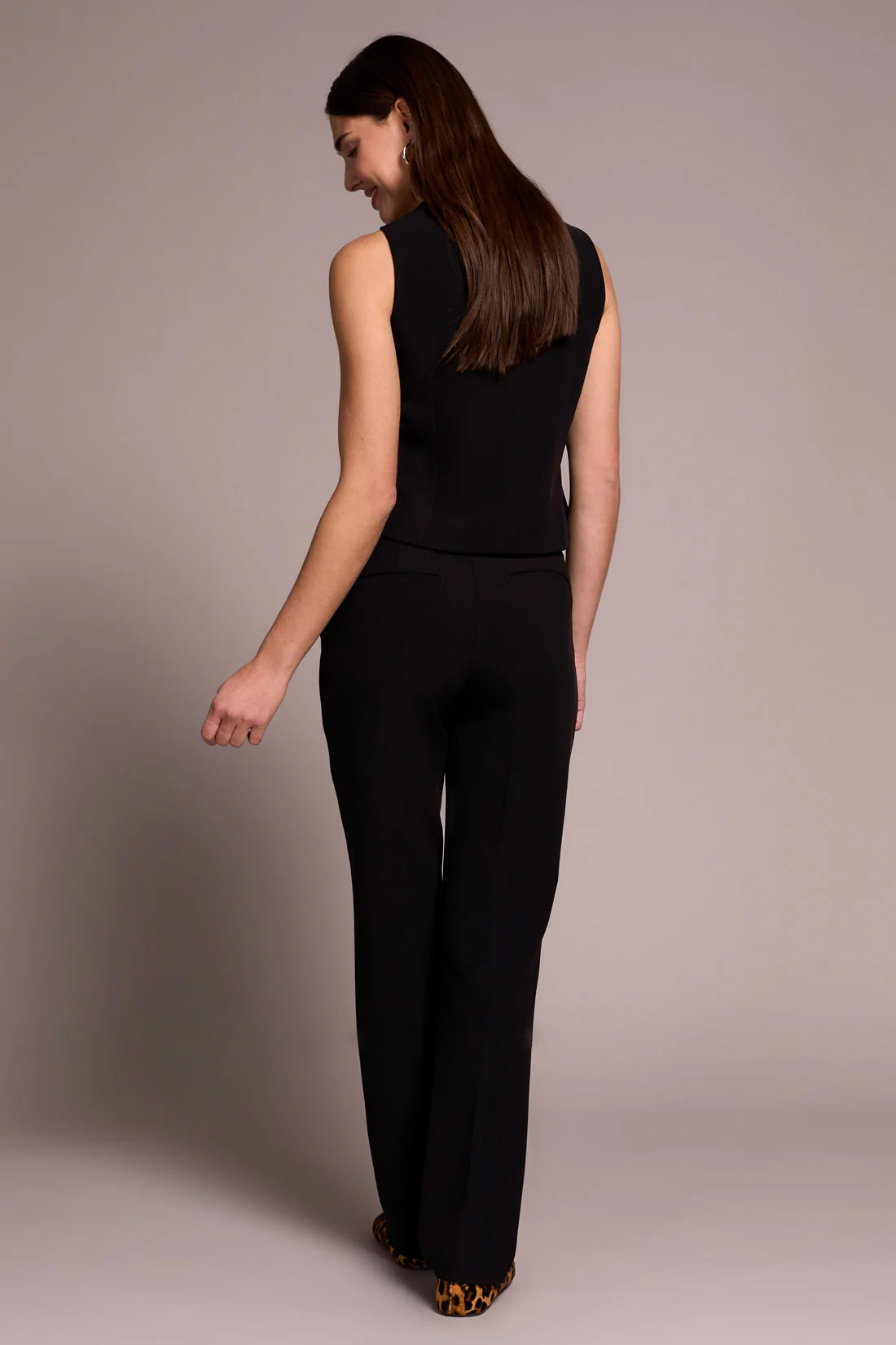 Petite Luxury Twill Straight-Leg Trouser. Style TR2400U-8150