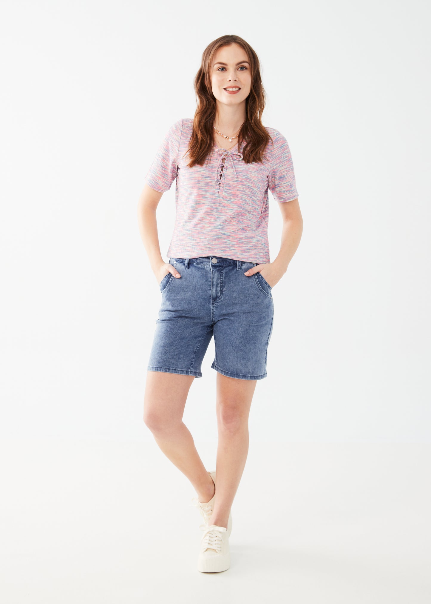 Pull On Lightweight Denim Shorts. Style FD2495247