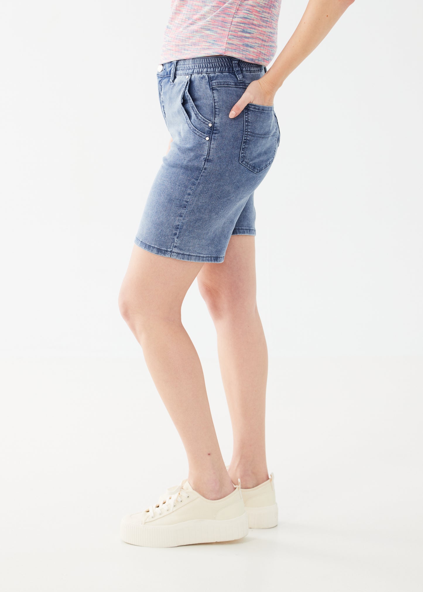 Pull On Lightweight Denim Shorts. Style FD2495247