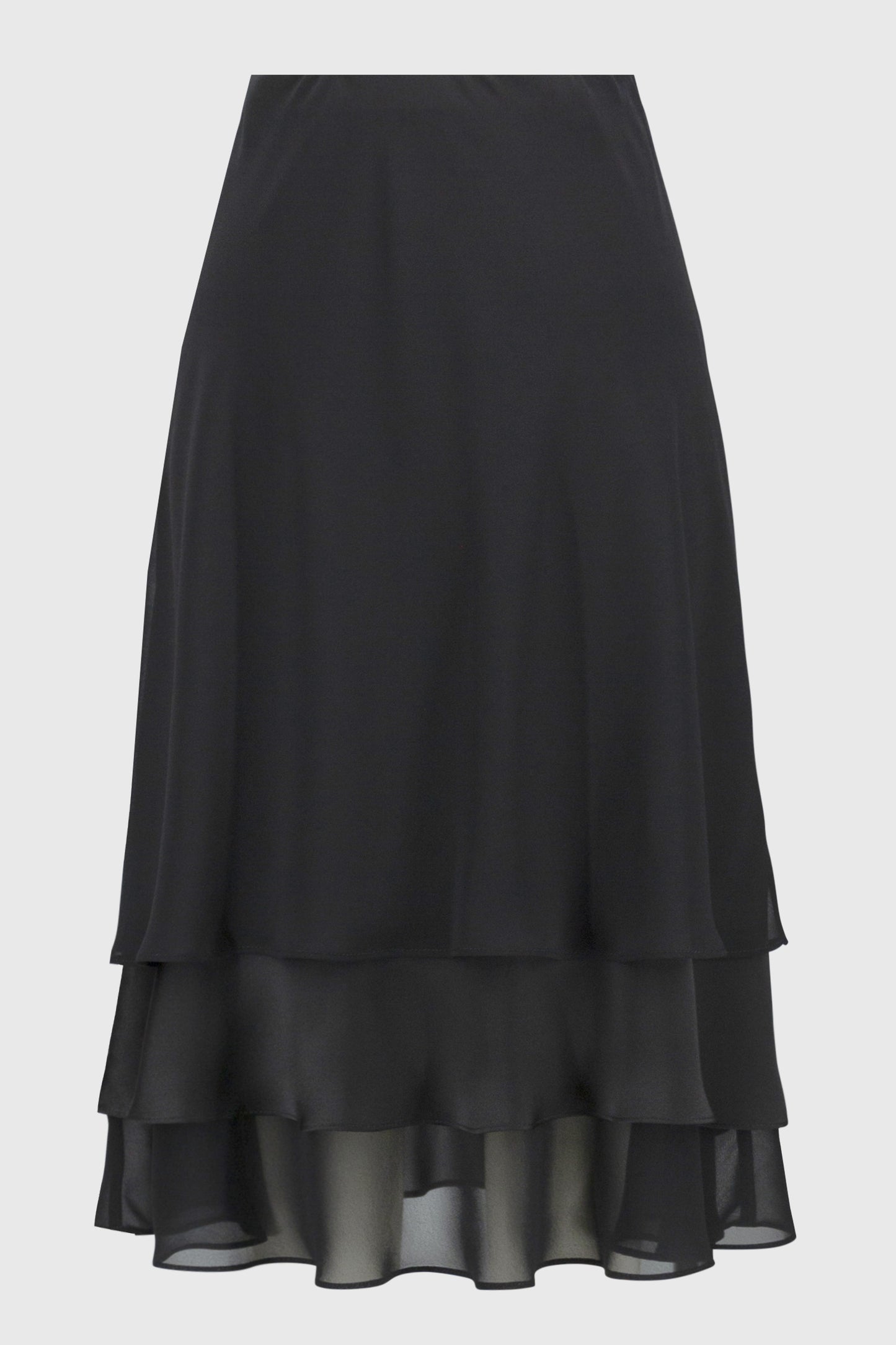 Layered Chiffon & Satin A-Line Skirt. Style JR251020