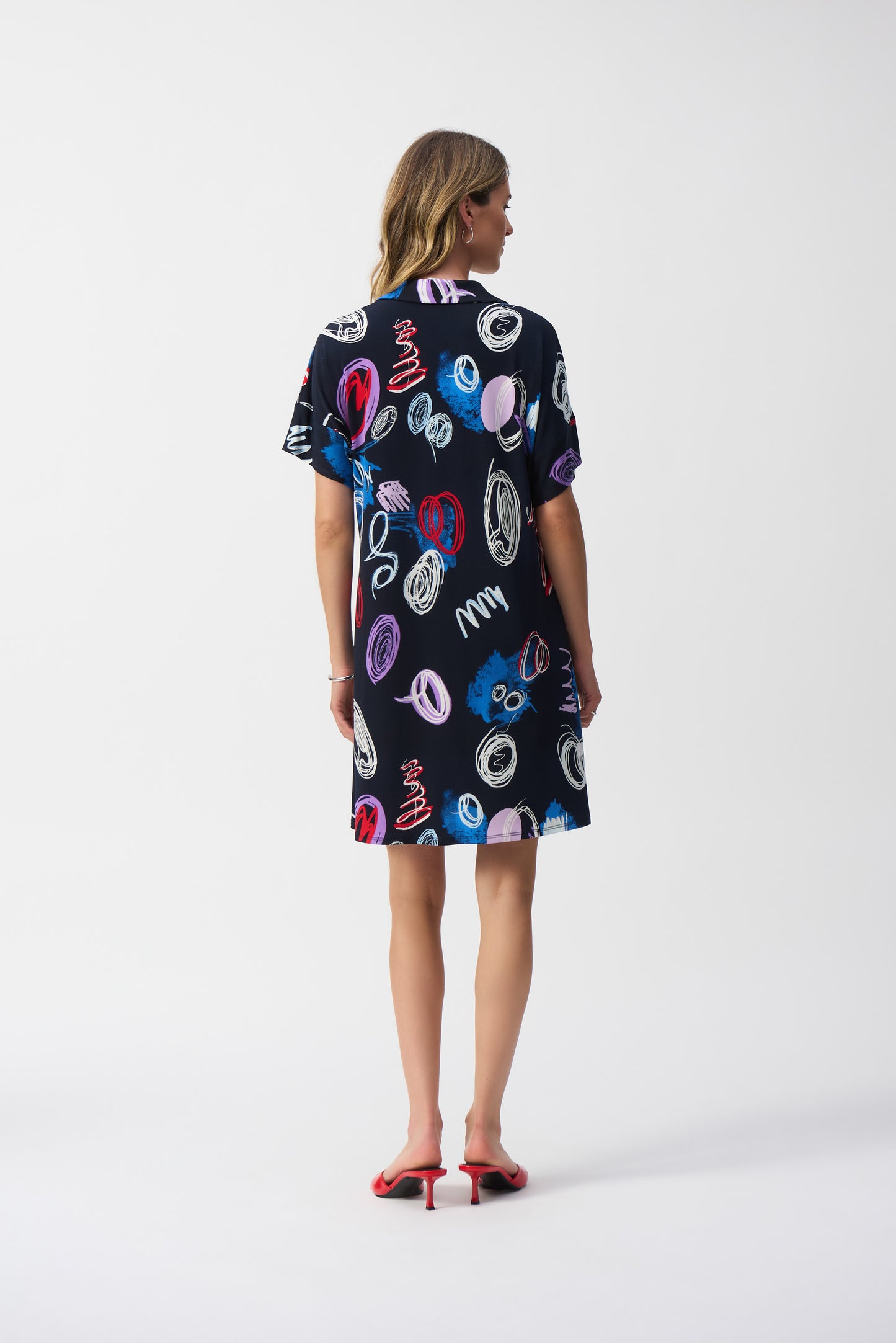 Silky Knit A-Line Dress. Style JR251111