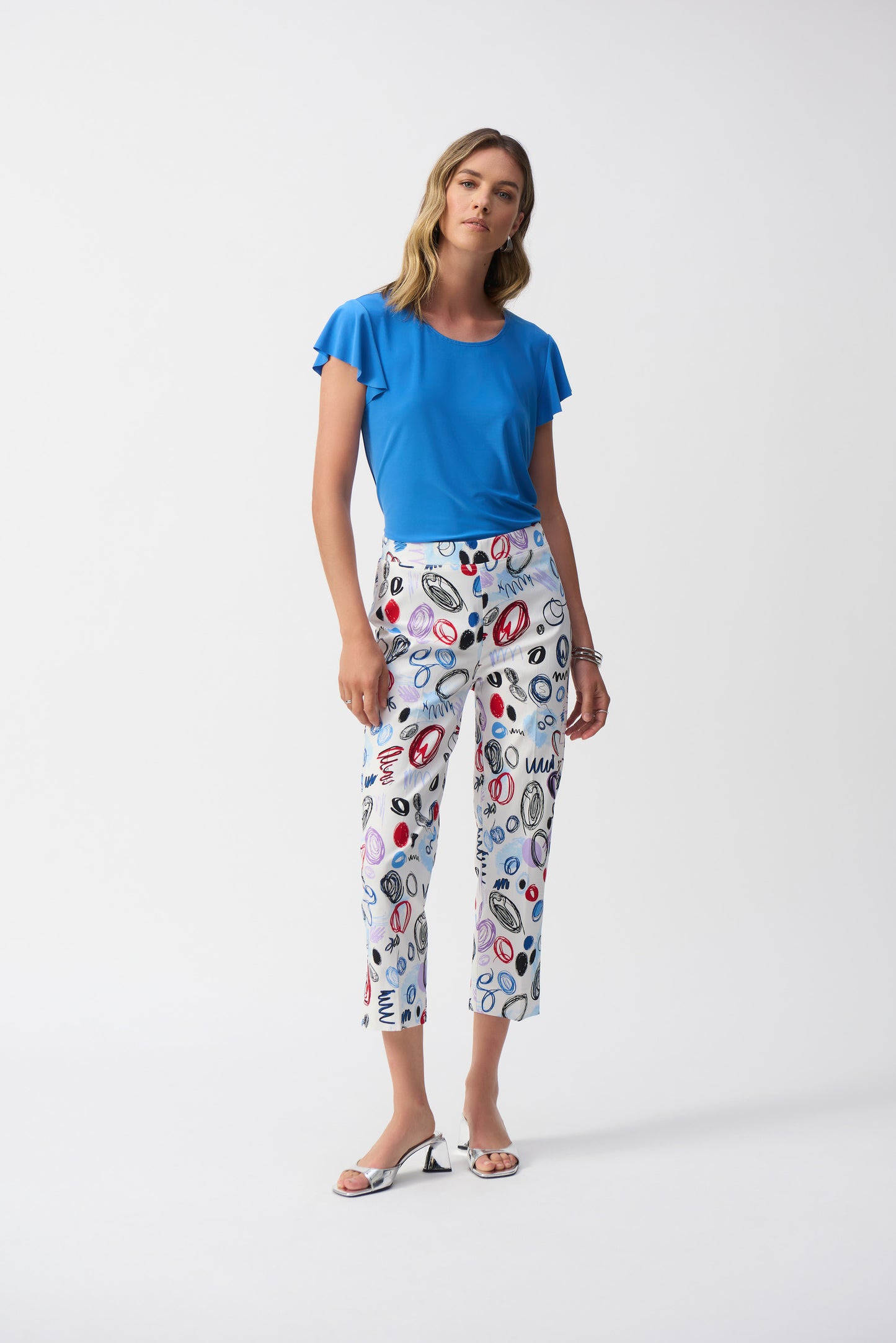 Silky Knit Flutter Sleeve T-Shirt. Style JR251169