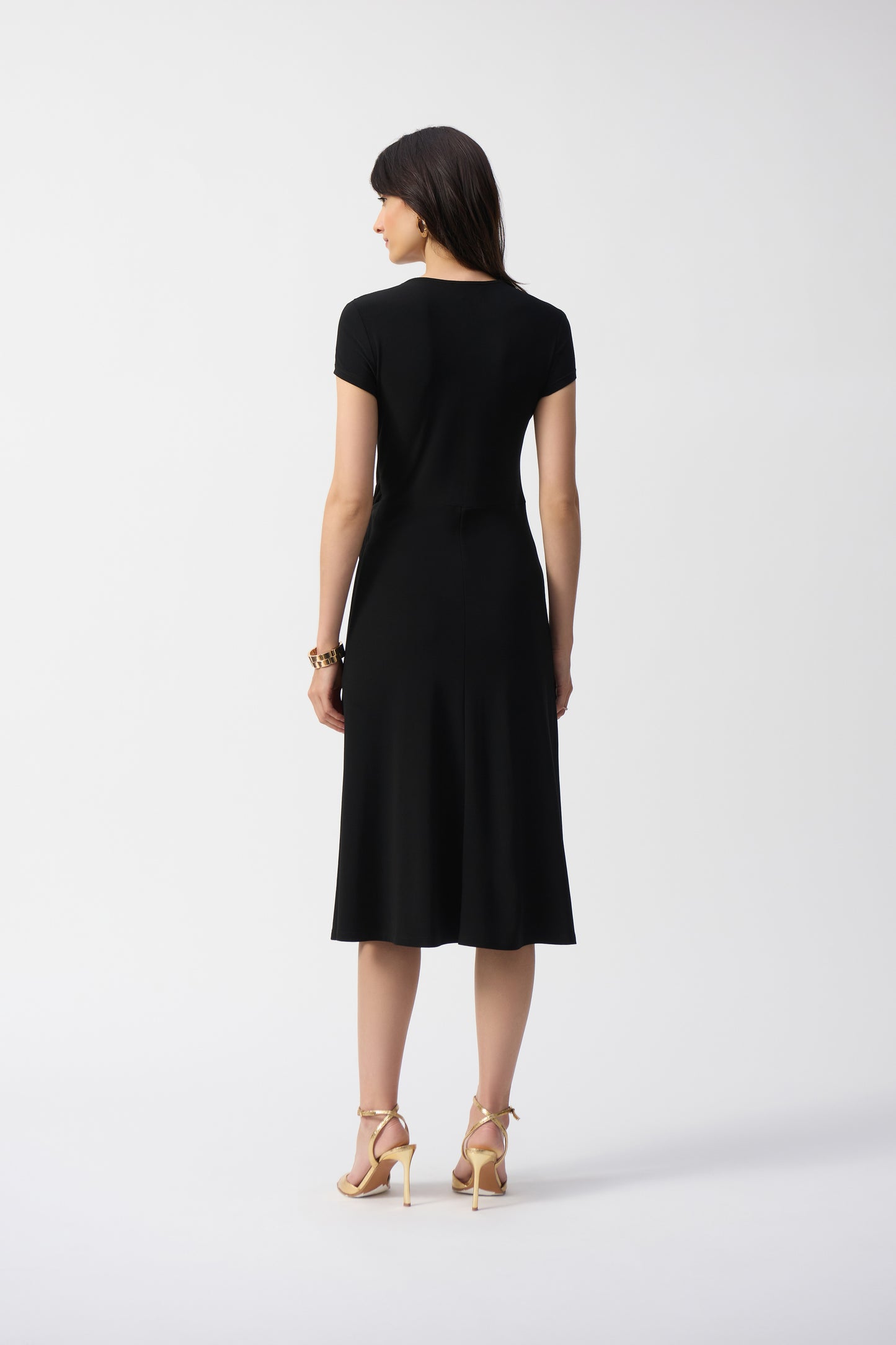 Silky Knit Flowy Wrap Dress. Style JR251250