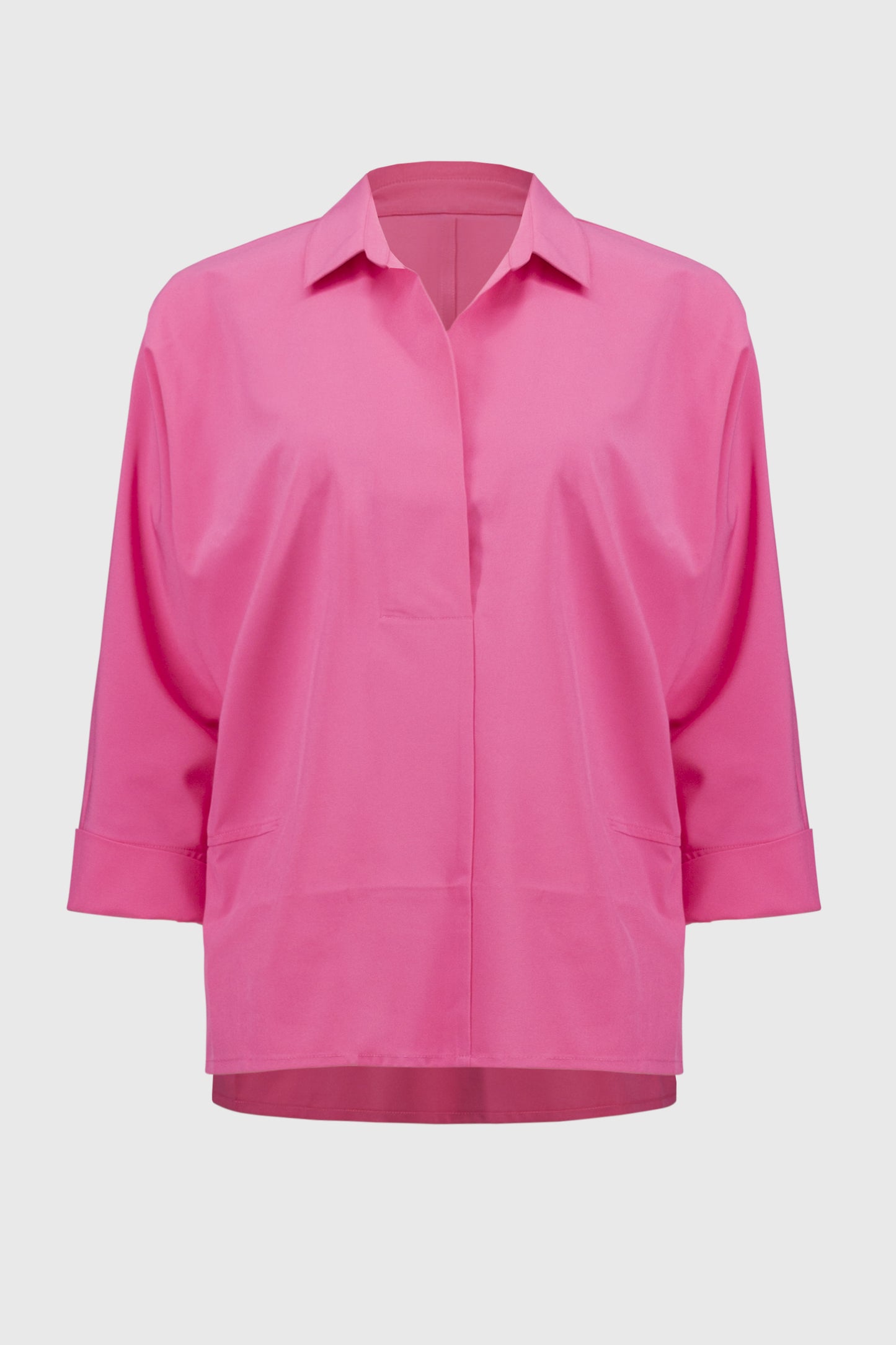Poplin Boxy Collared Top. Style JR251948