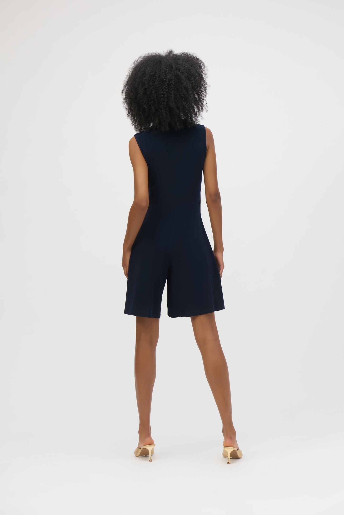 Silky Knit Wide Leg Short Jumpsuit. Style JR252099