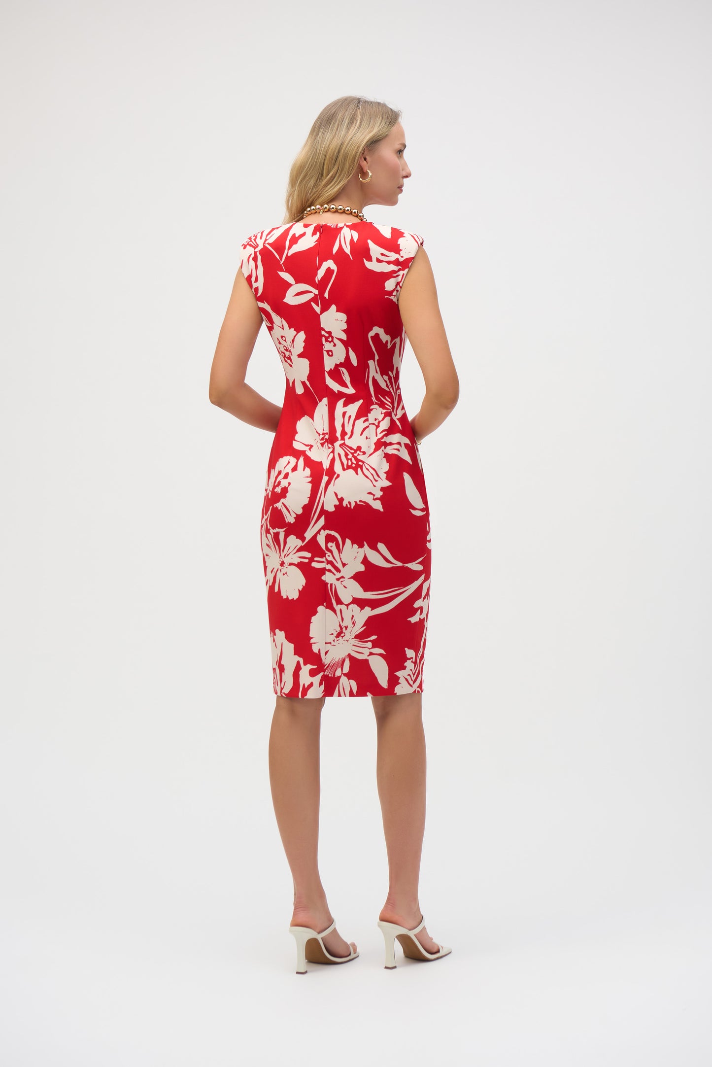 Scuba Crepe Floral Sheath Dress. Style JR252181