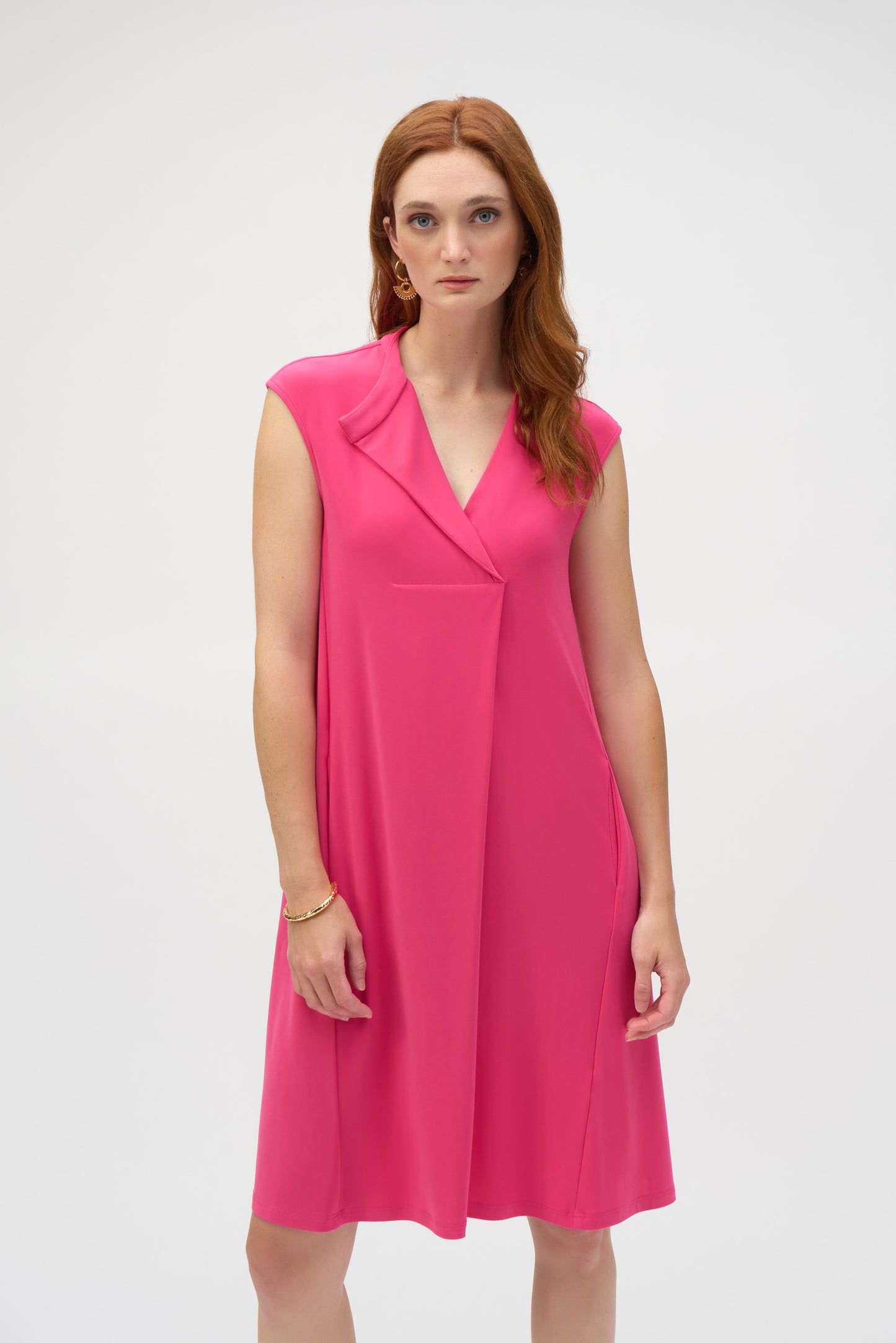 Silky Knit Sleeveless Trapeze Dress. Style JR252190