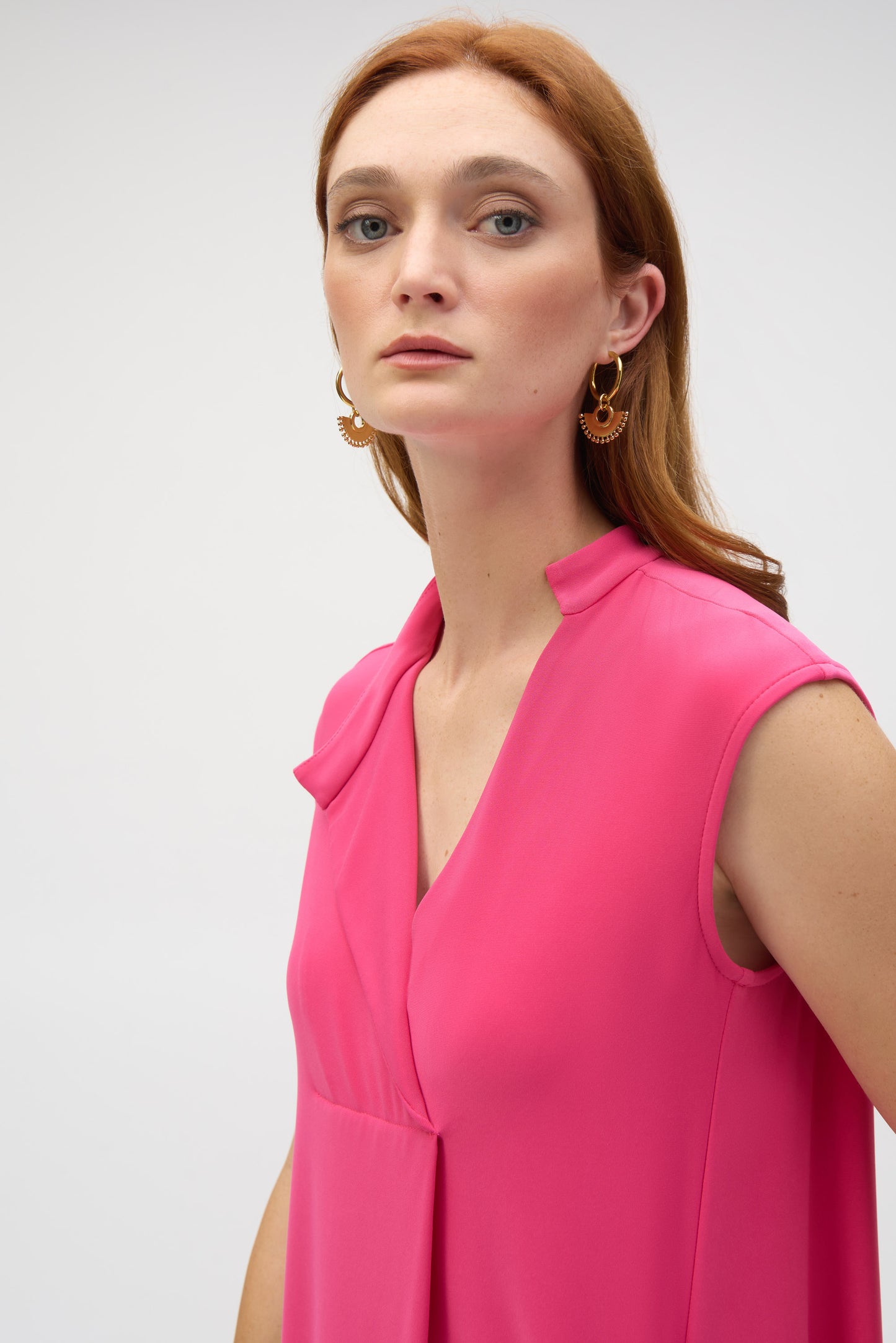 Silky Knit Sleeveless Trapeze Dress. Style JR252190