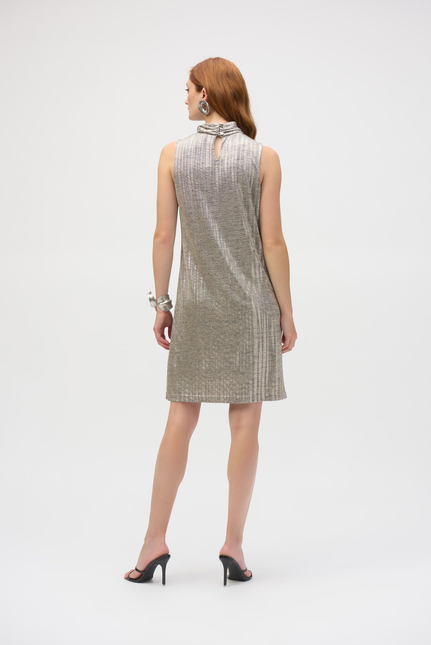 Foiled Novelty Knit Straight Dress. Style JR252216