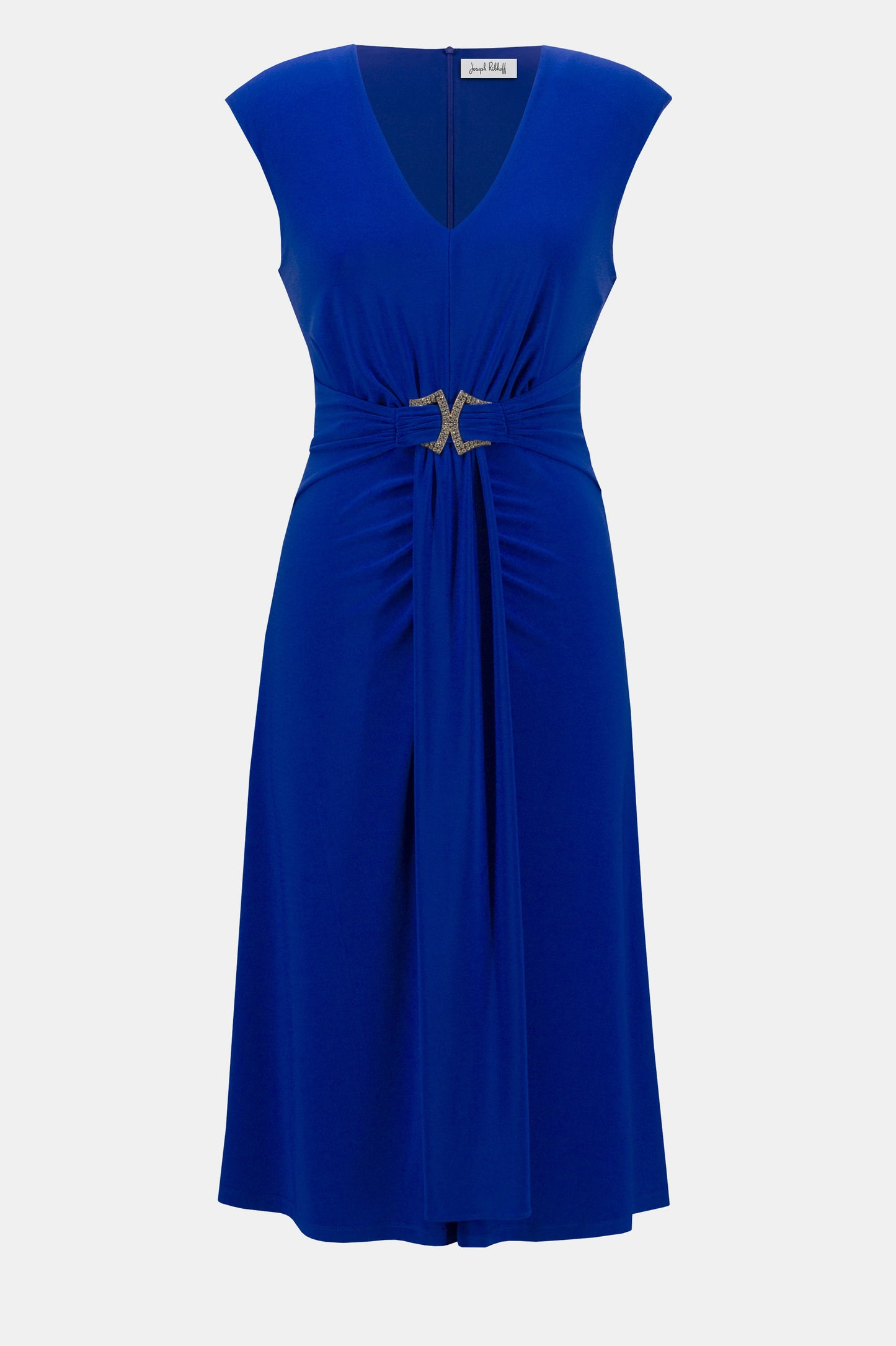 Rhinestone Ornament Silky Knit Dress. Style JR252717