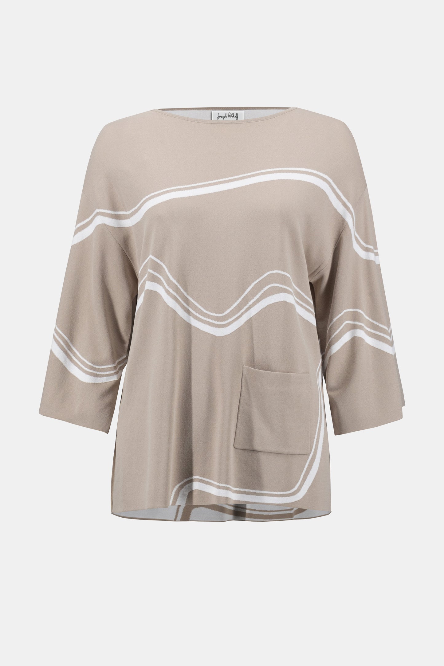 Abstract Jacquard Sweater Knit Pullover. Style JR252932