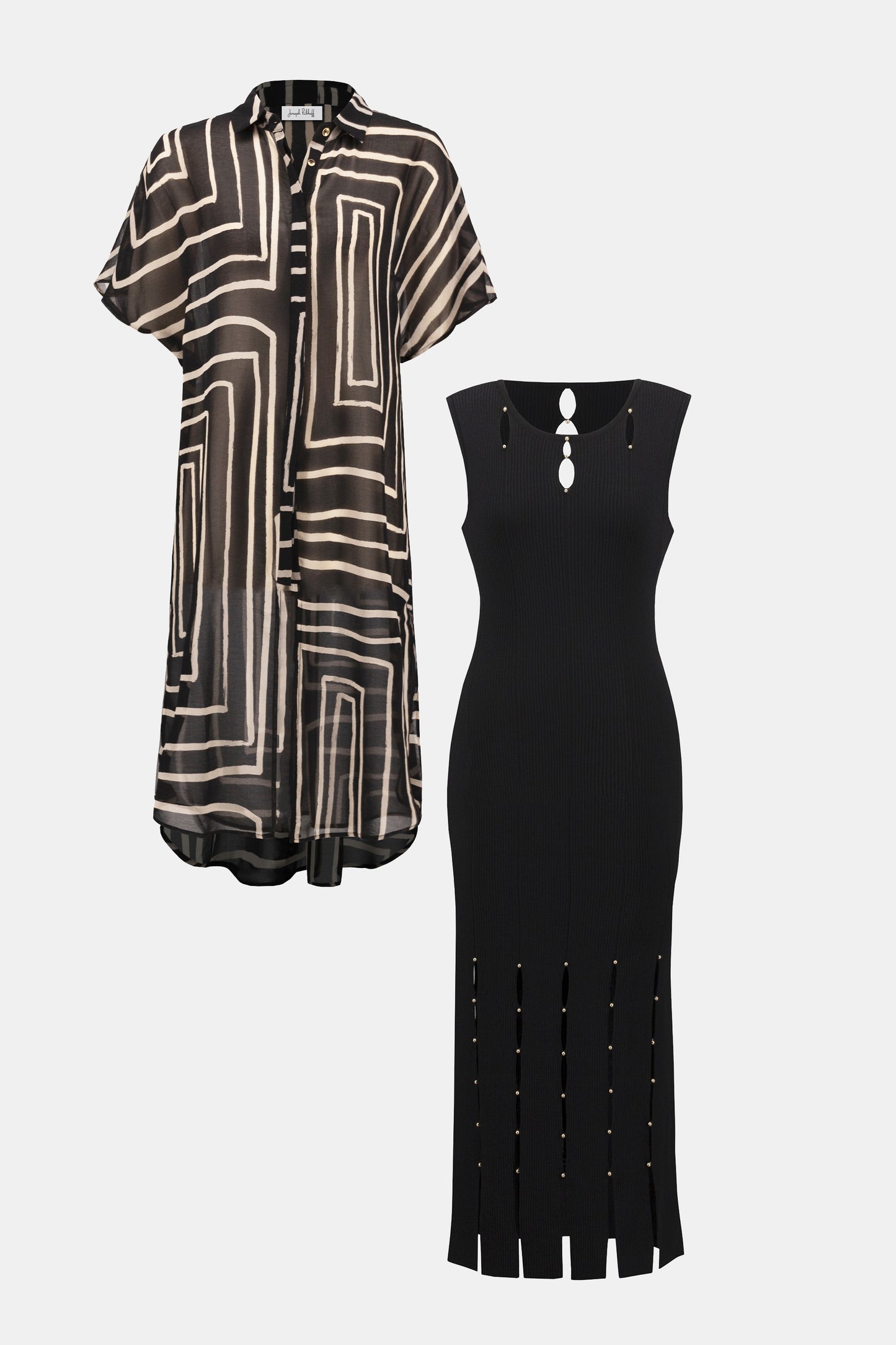 Chiffon Geometric Print Midi Blouse. Style JR252934