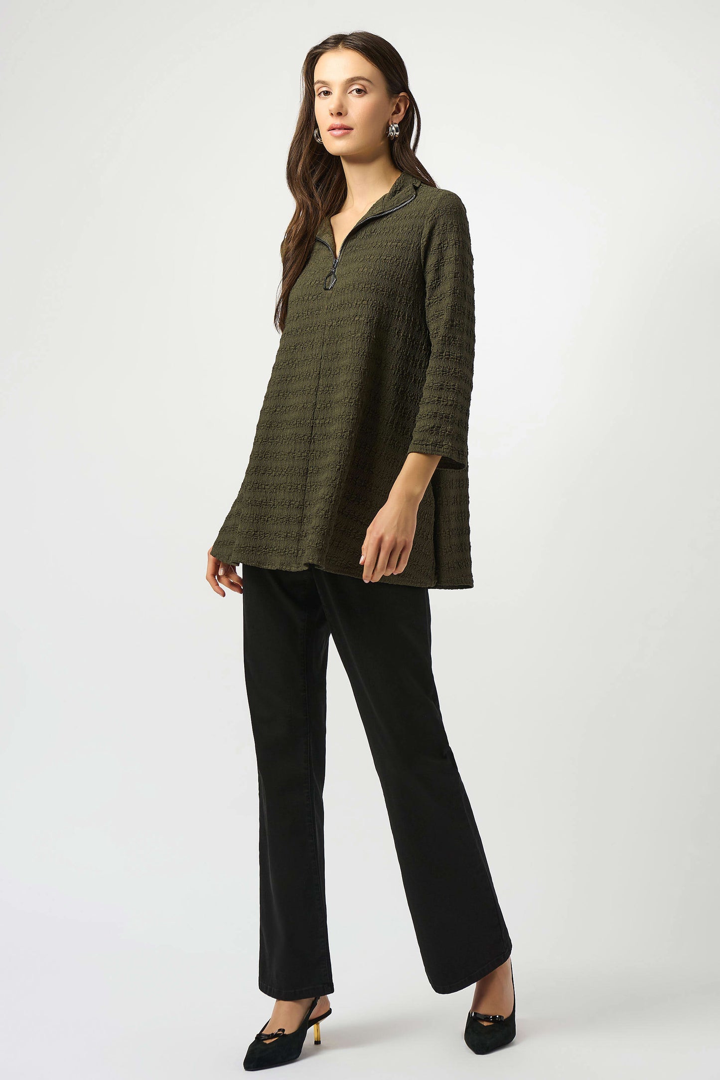 Textured Knit A-Line Tunic. Style JR253028