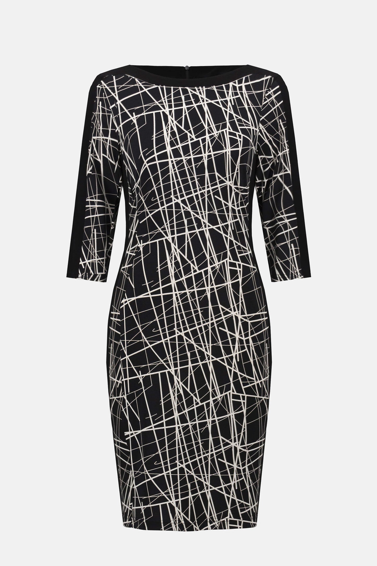 Silky Knit Abstract Print Sheath Dress. Style JR253093