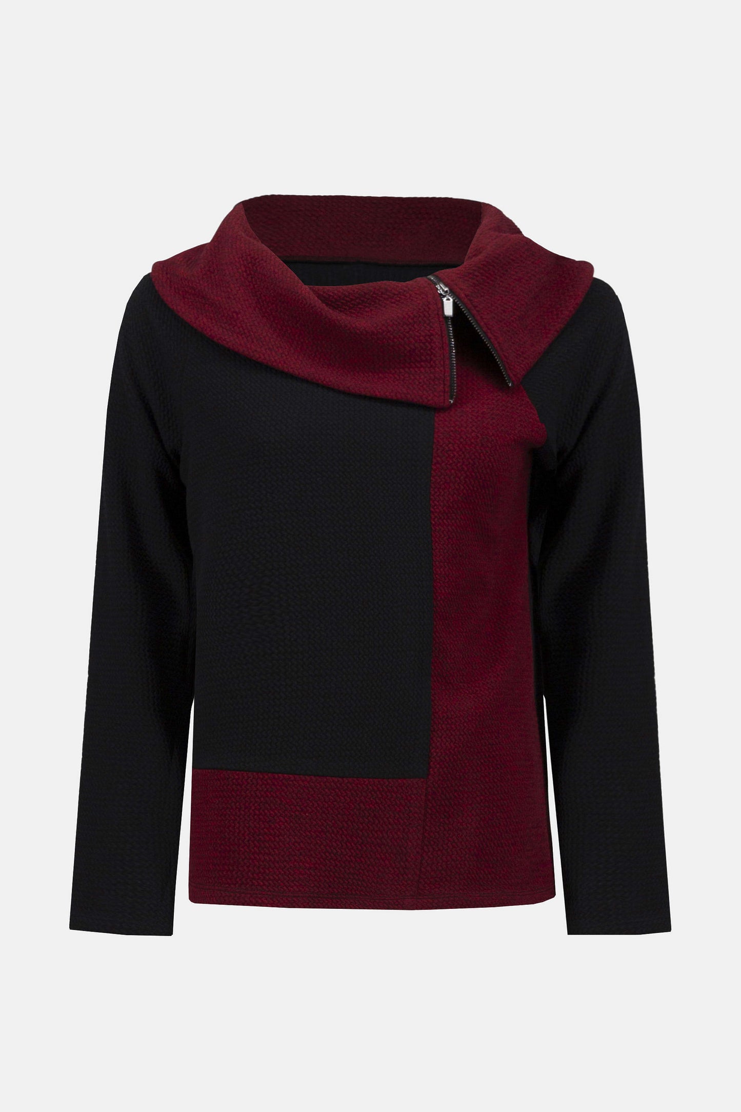 Textured Knit Color-Block Trapeze Top. Style JR253168