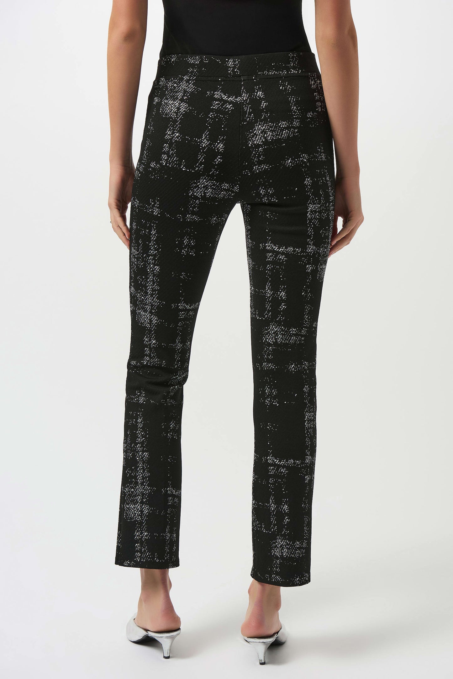 Jacquard Sweater Plaid Print Pull-On Pants. Style JR253179