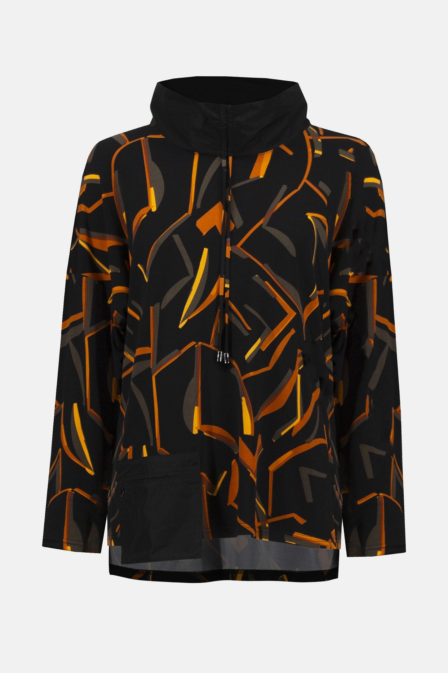 Silky Knit Abstract Print Boxy Top. Style JR253231