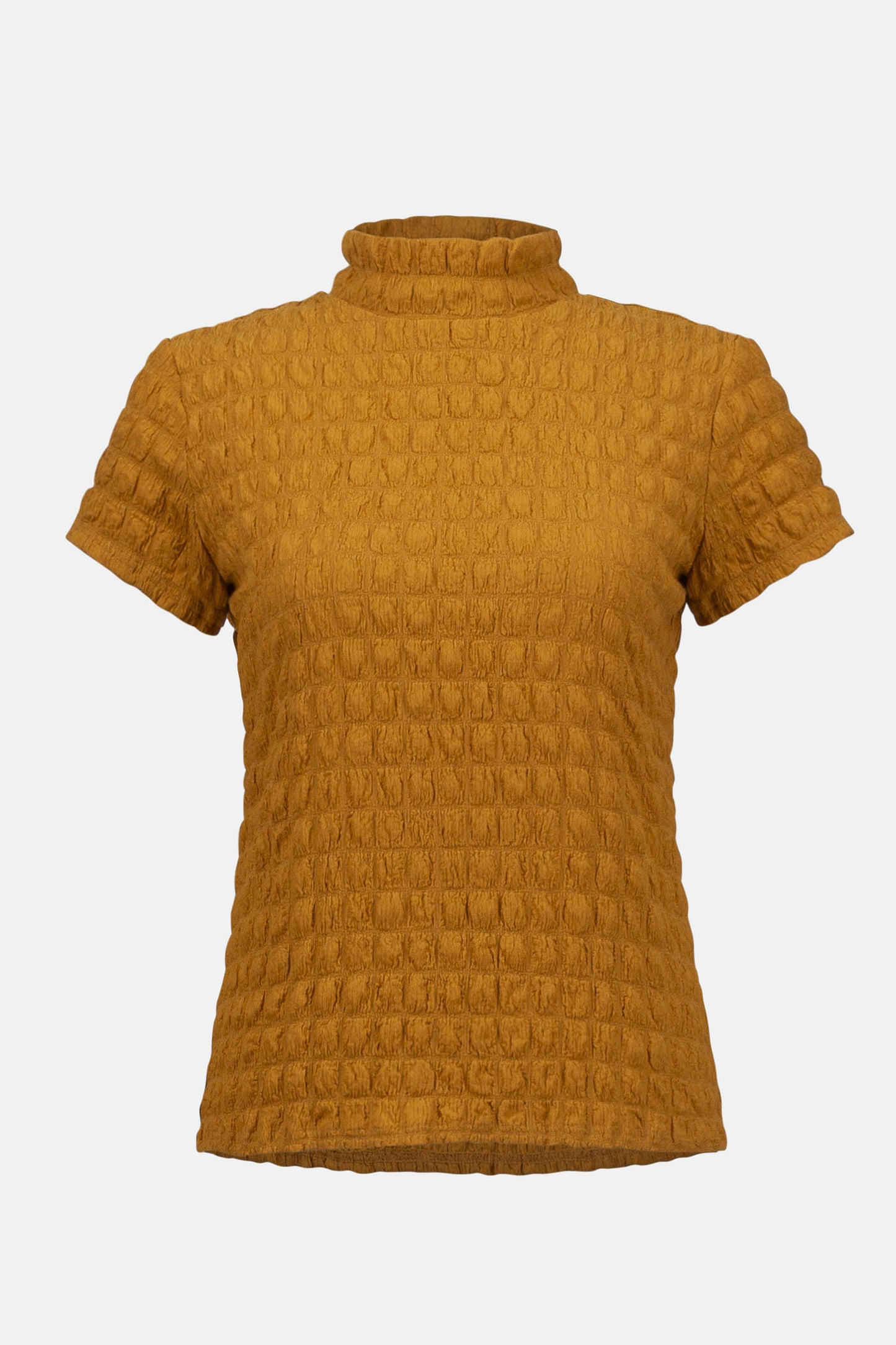 Textured Knit Fitted Short Sleeve Top. Style JR253256