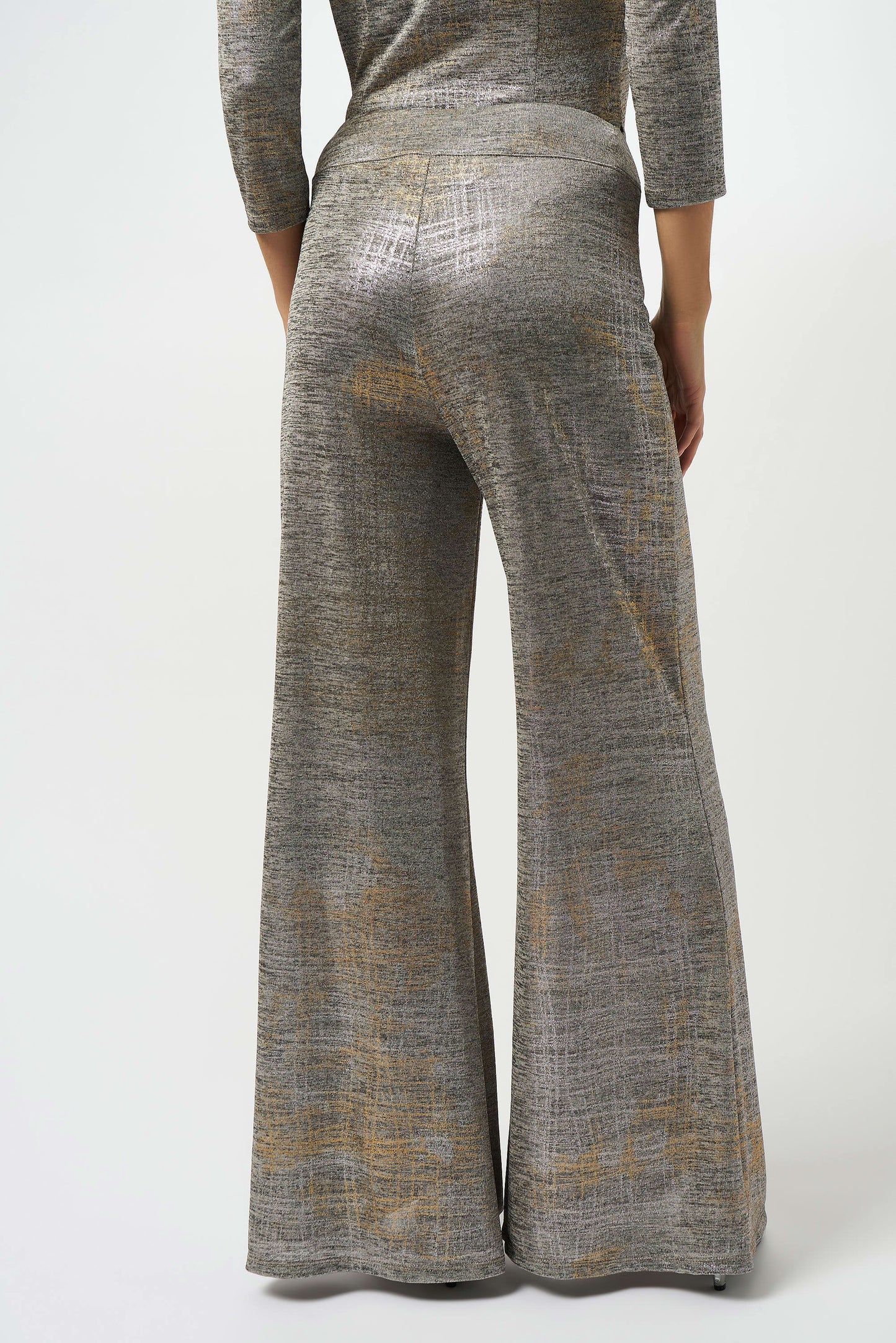 Foiled Melange Wide Leg Pant. Style JR253274