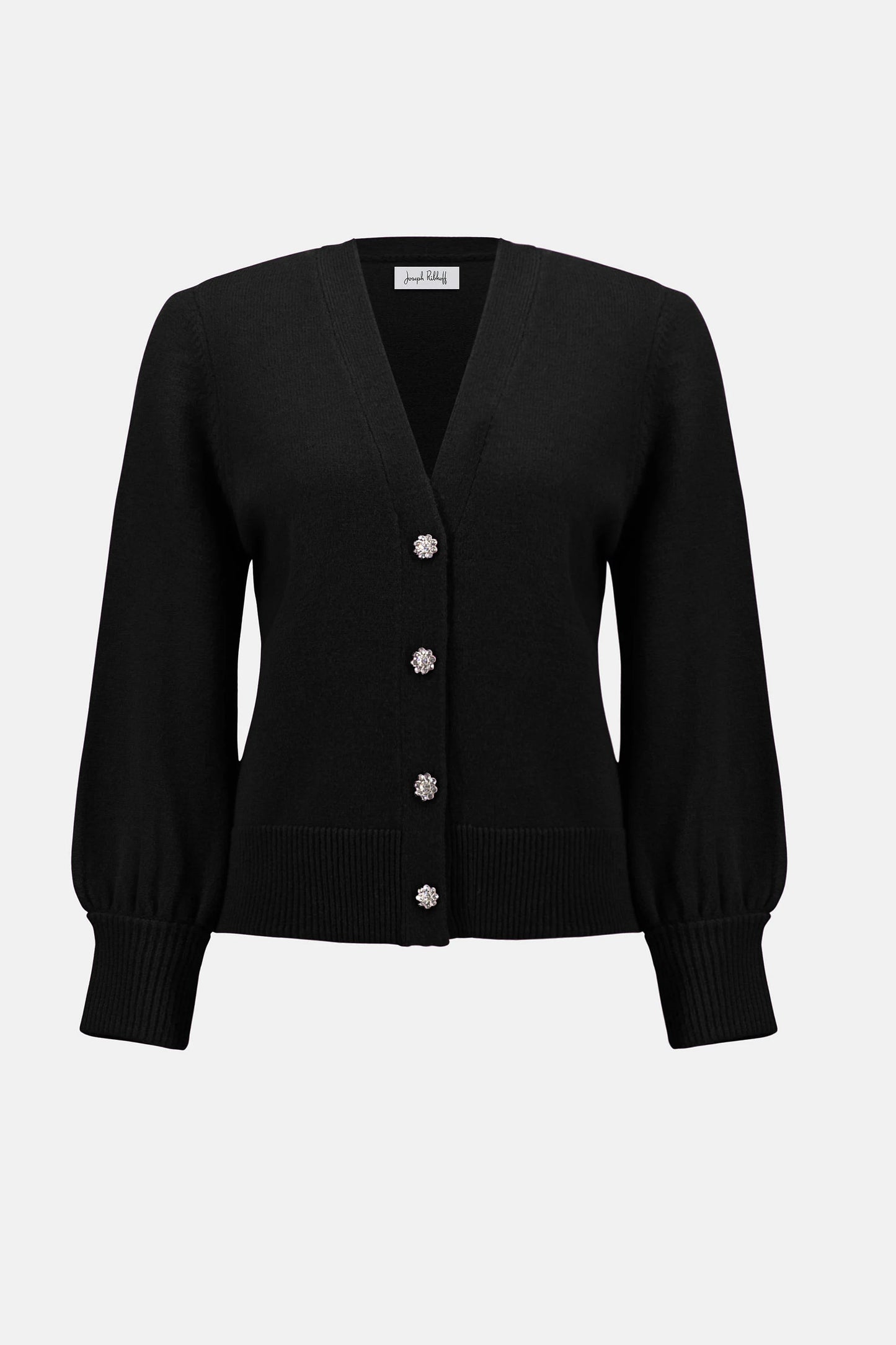 Sweater Knit Puff Sleeves Cardigan. Style JR253906
