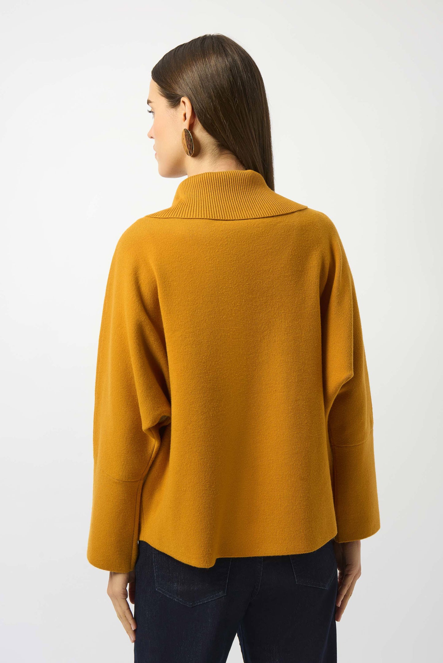 Knit Boxy Pullover With Zipped Collar Sweater. Style JR253963