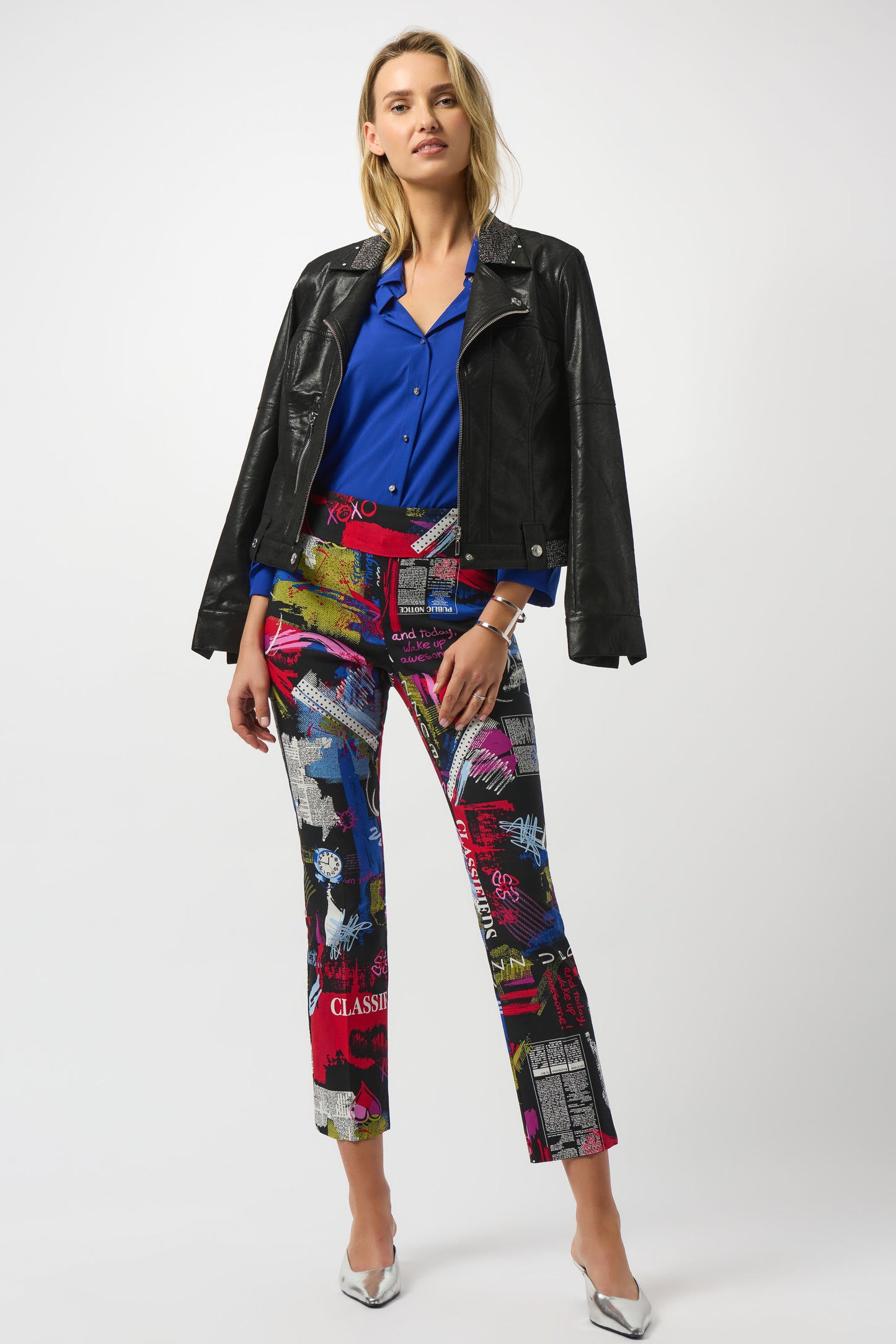 Foiled Faux Suede Fitted Jacket. Style JR253978