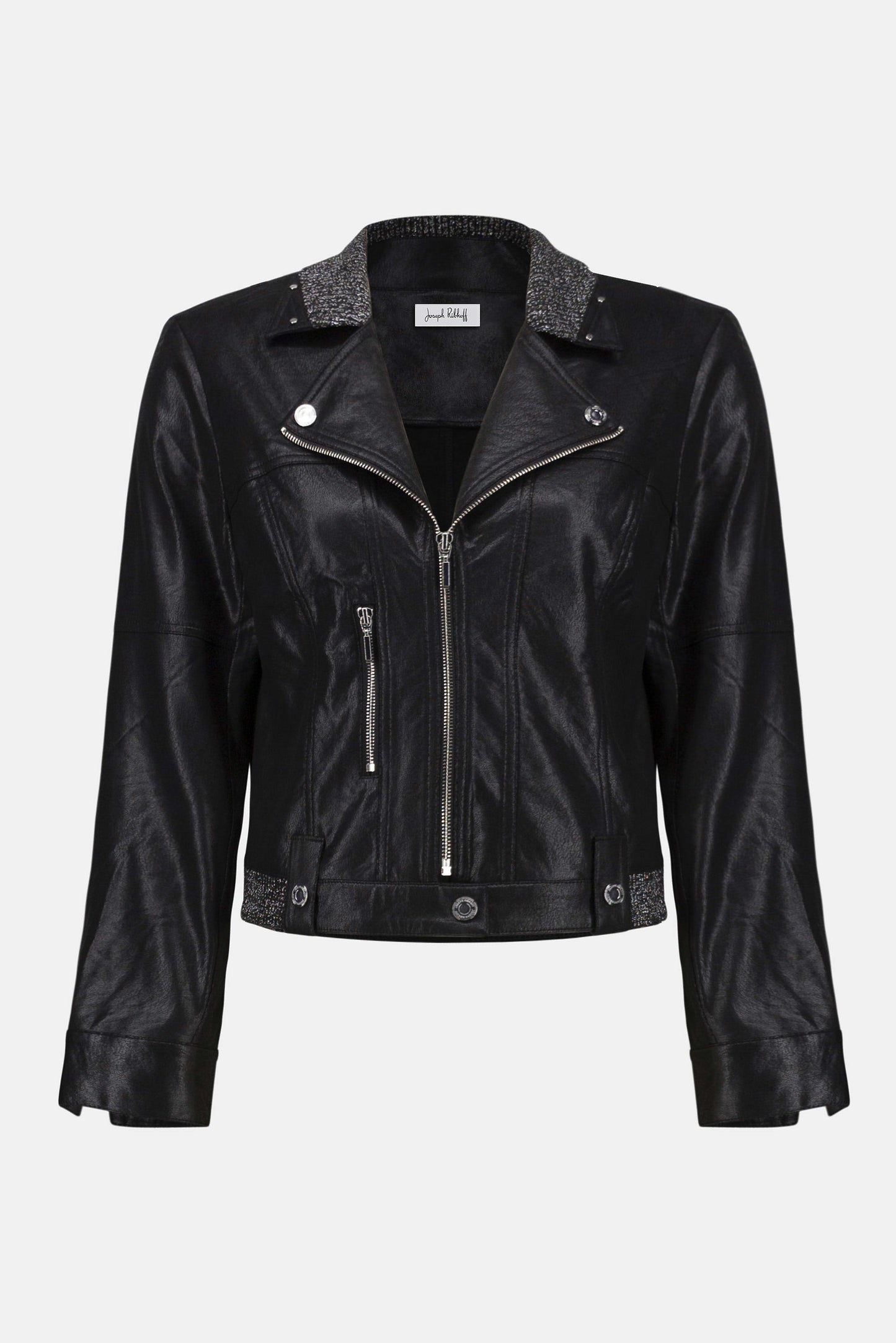 Foiled Faux Suede Fitted Jacket. Style JR253978