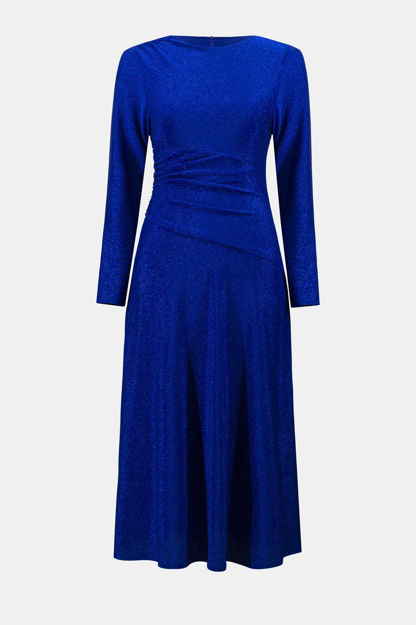 Long Sleeve Gathered Waist Sparkle Dress. Style JR254082