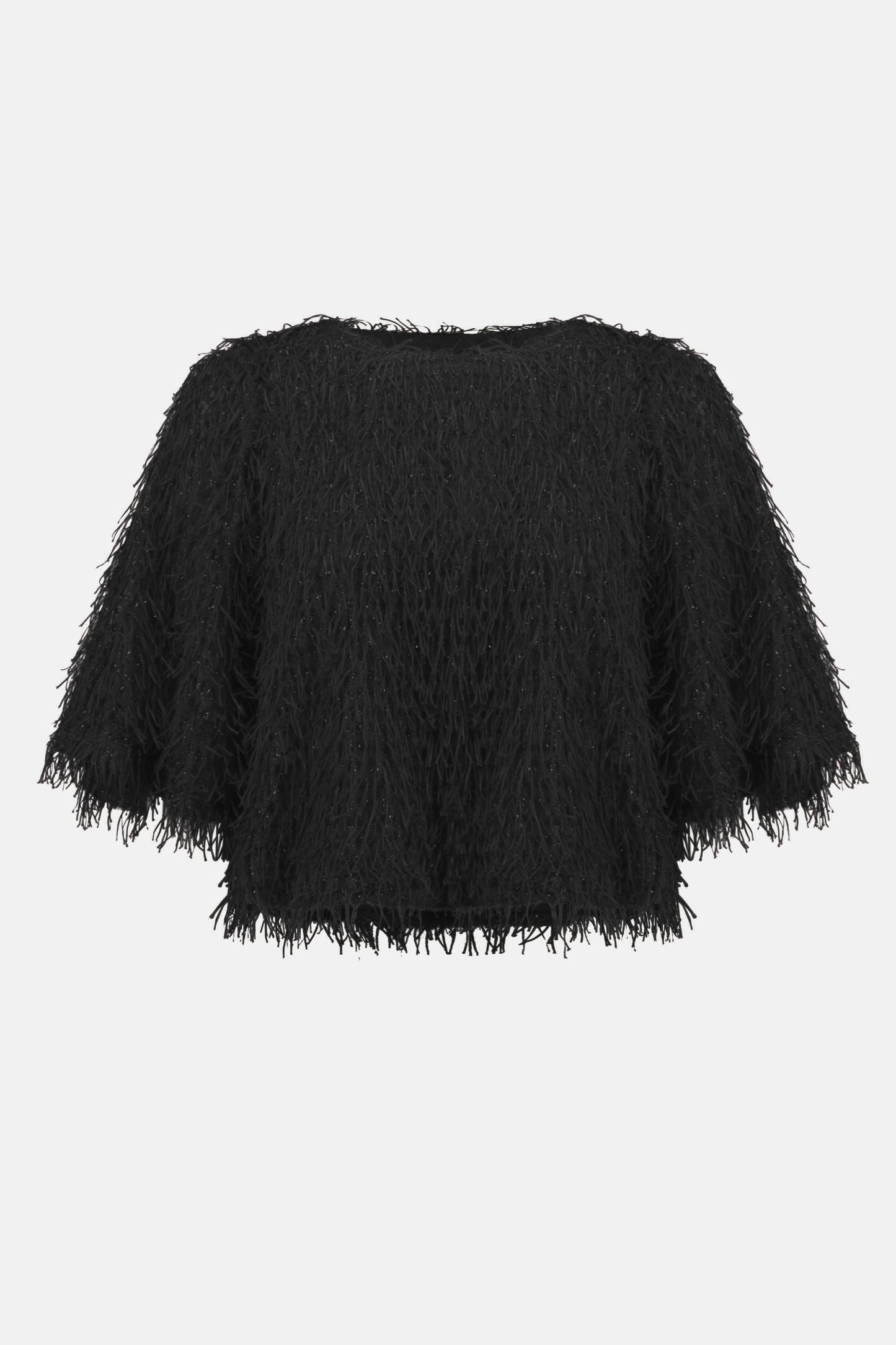 Red Eyelash Fringe Boxy Top. Style JR254105
