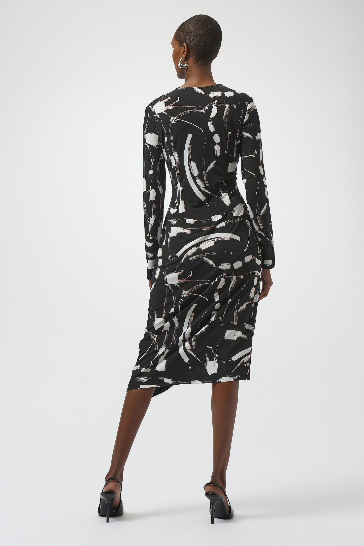 Abstract Print Wrap Dress. Style JR254190