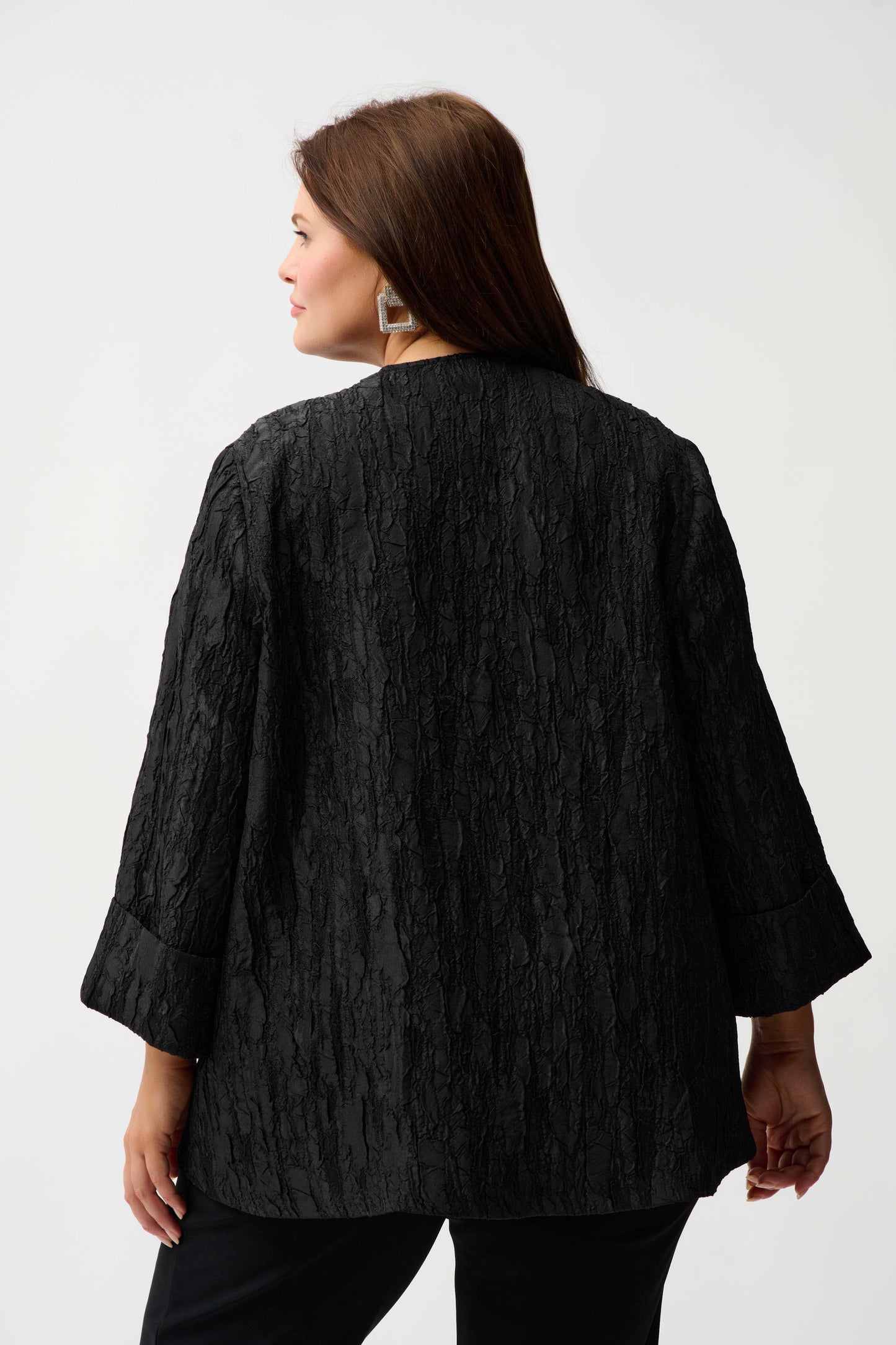 Textured Swing Button Detail Jacket. Style JR254196