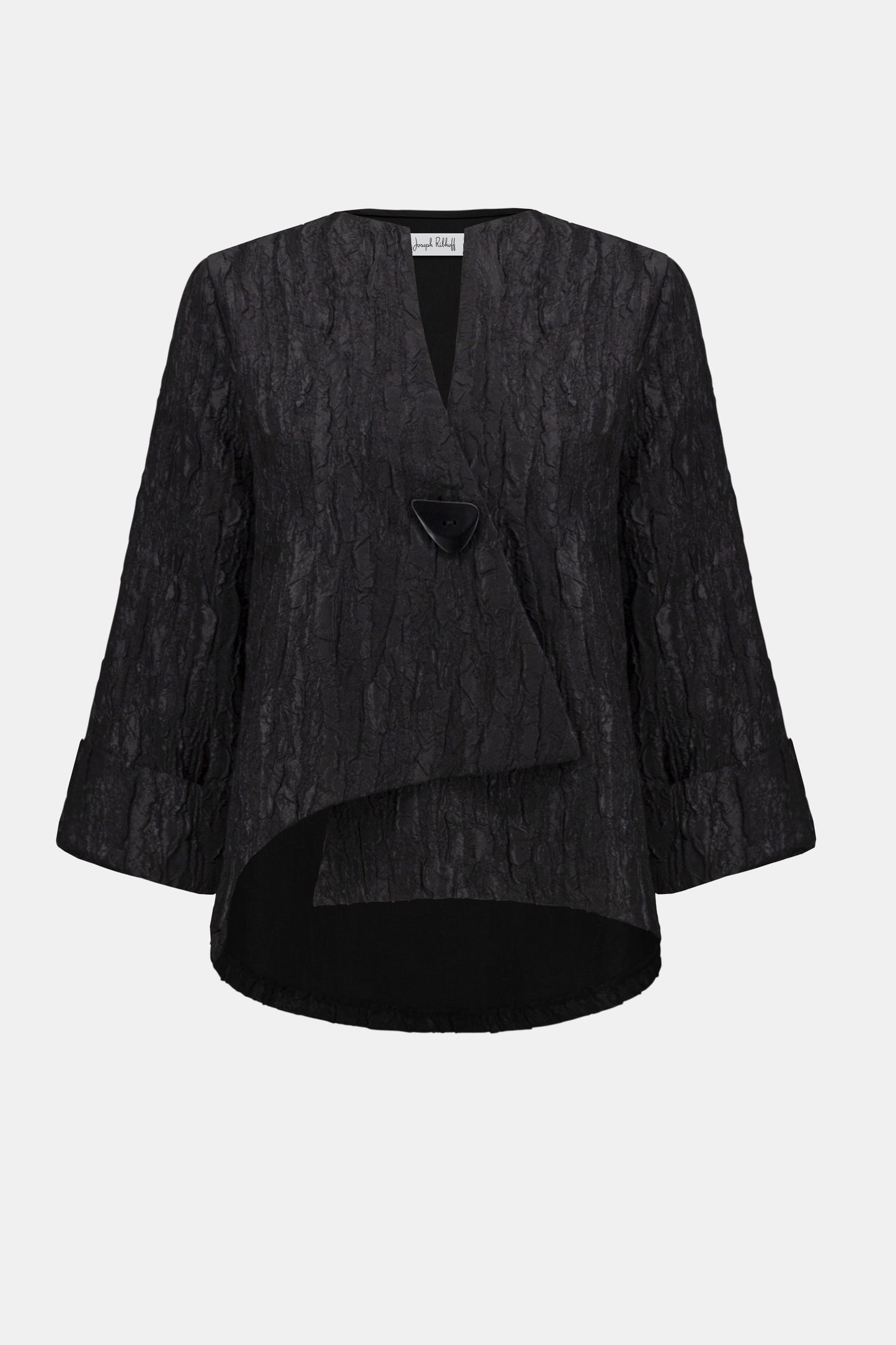 Textured Swing Button Detail Jacket. Style JR254196