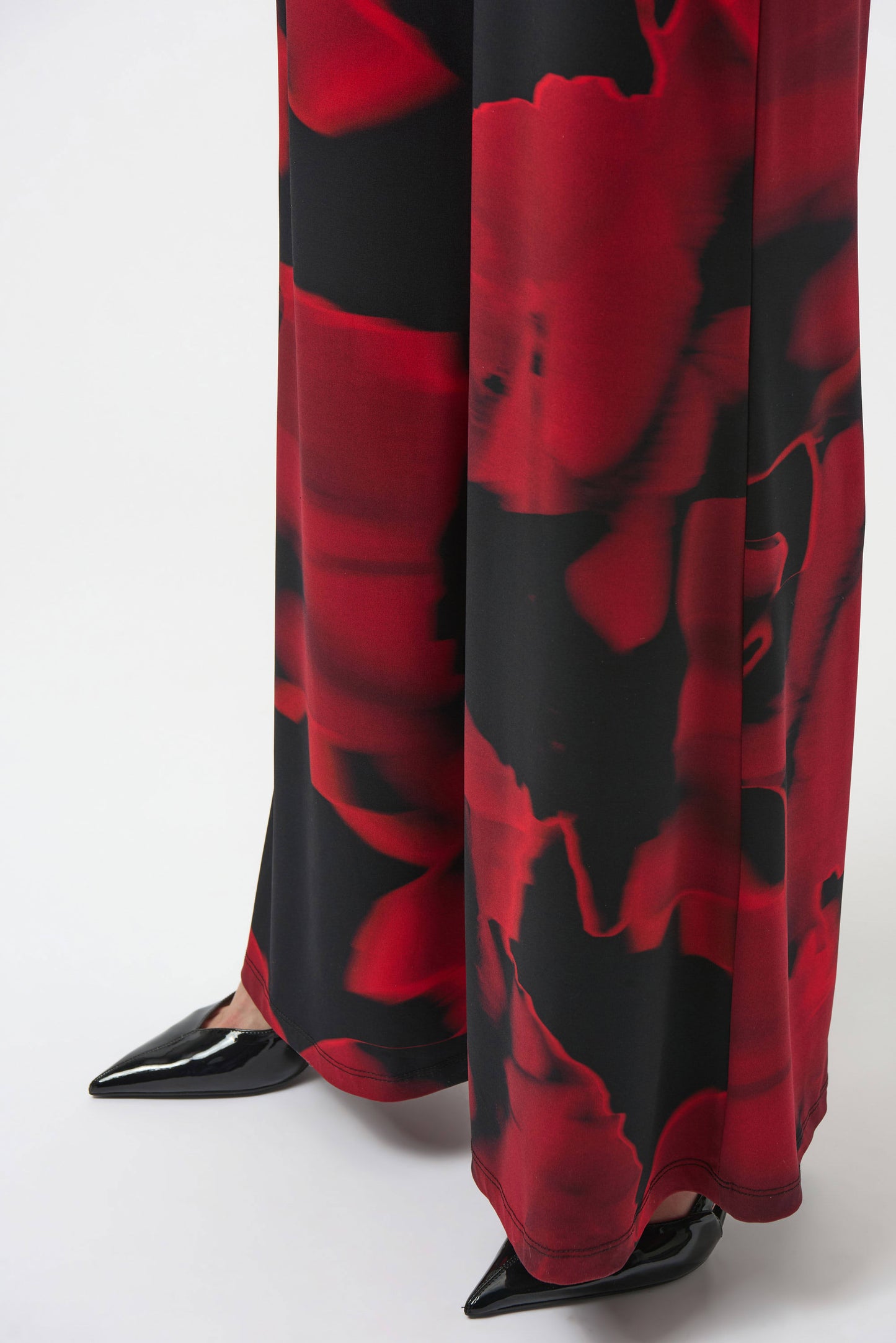 Abstract Poppy Print Wide Leg Pant. Style JR254198