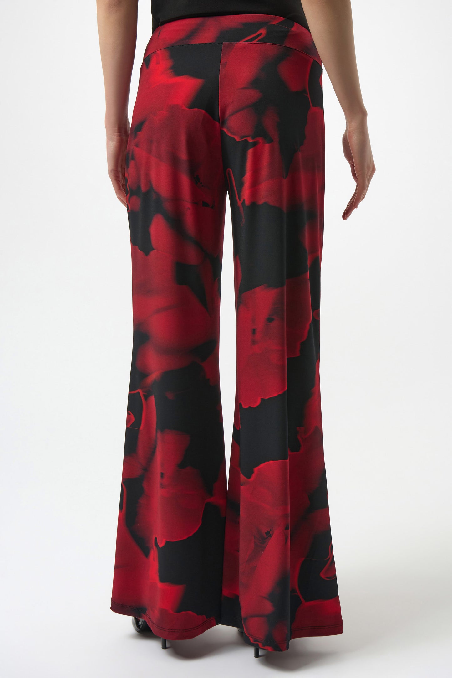 Abstract Poppy Print Wide Leg Pant. Style JR254198