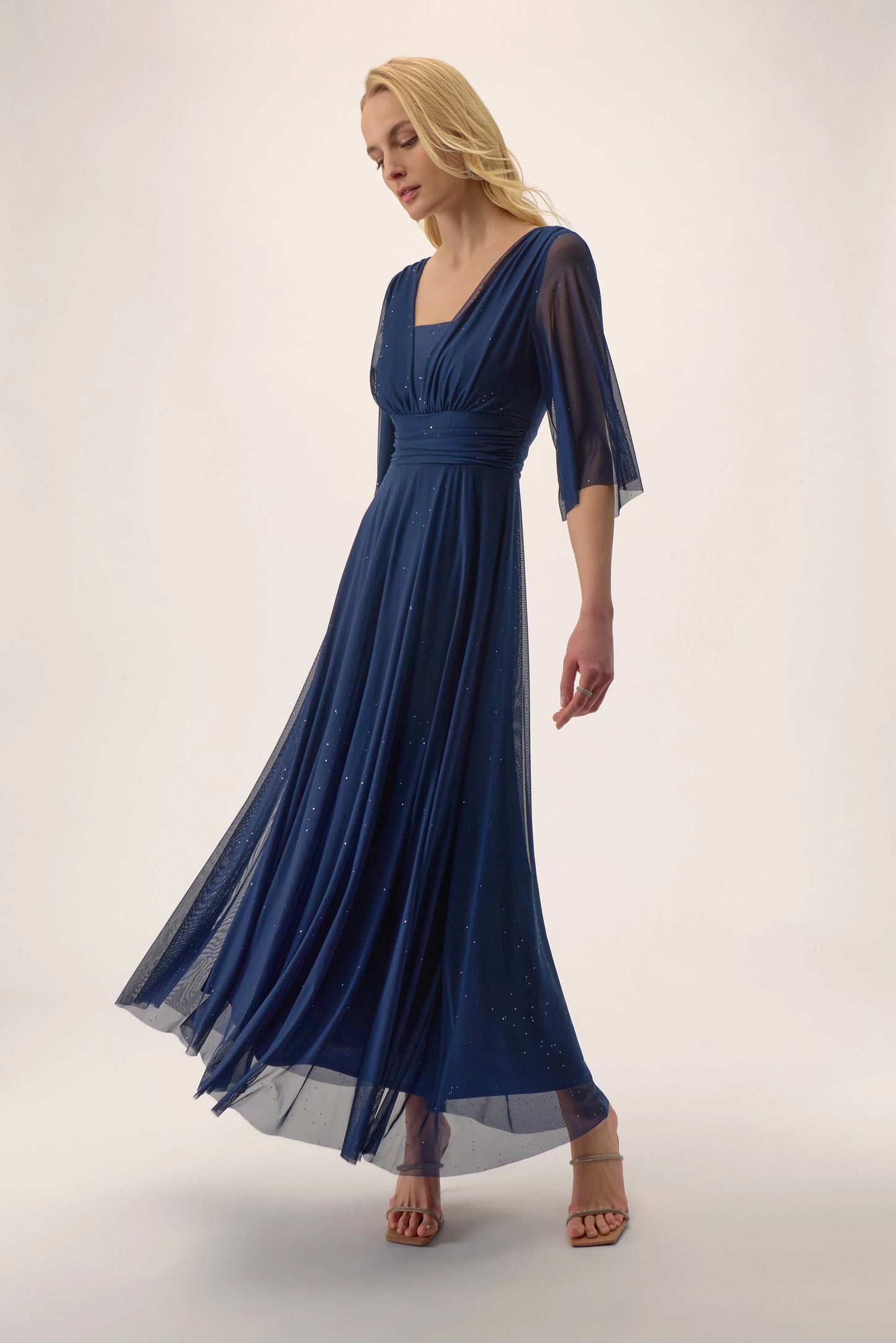 Sparkle Mesh A-Line Gown. Style JR254723