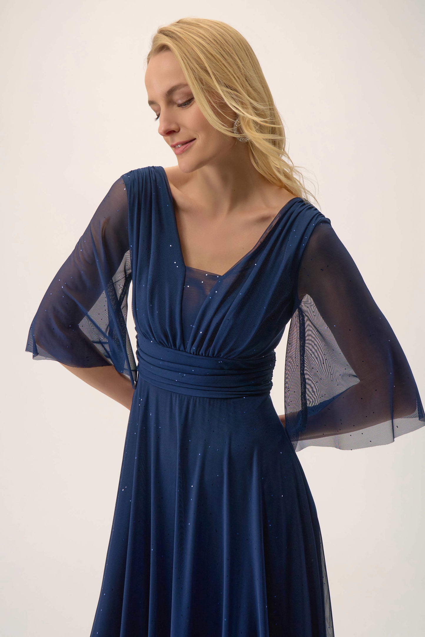 Sparkle Mesh A-Line Gown. Style JR254723