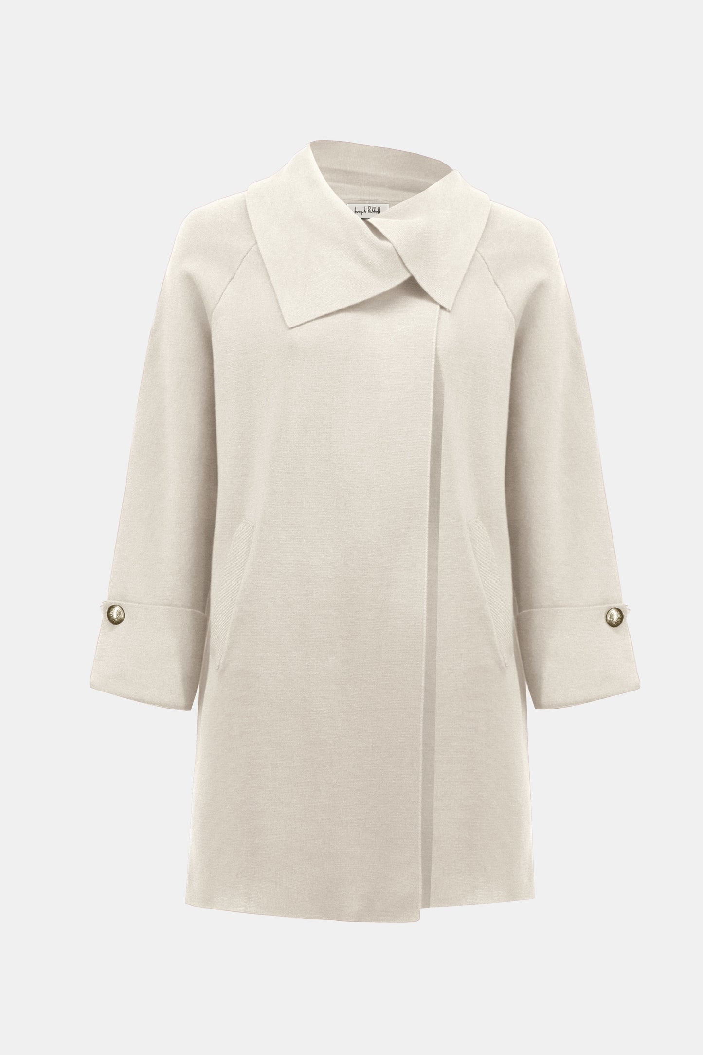 Sweater Knit Overlap Collar Coat. Style JR254956