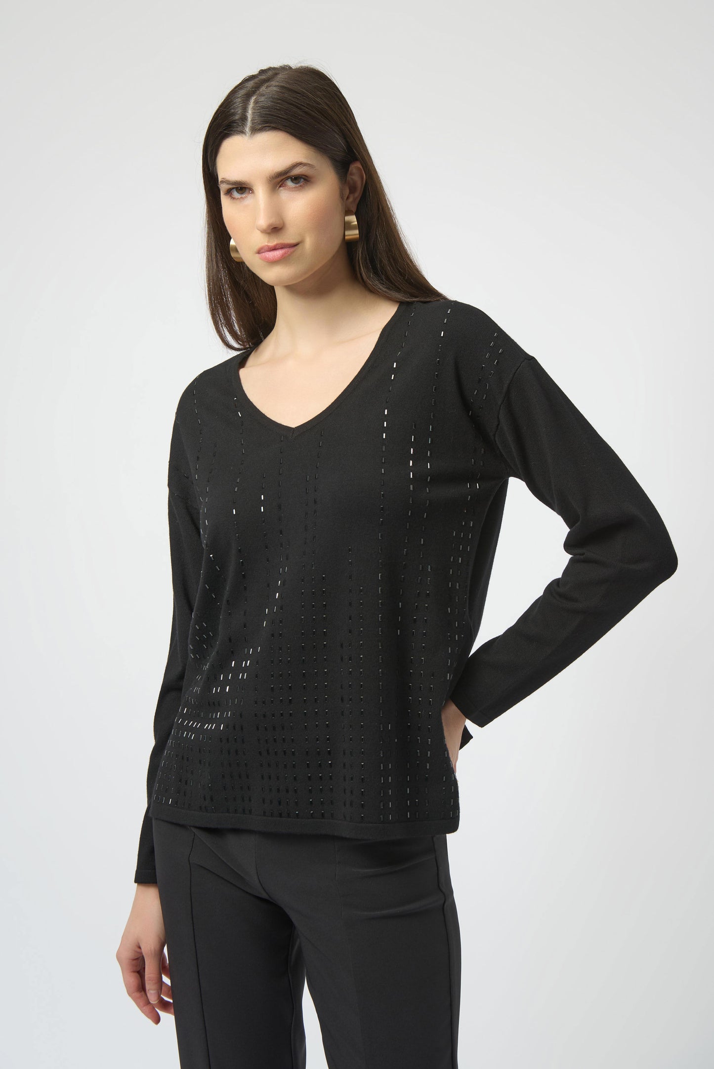 Iron-On Detail Knit Pullover Sweater. Style JR254966